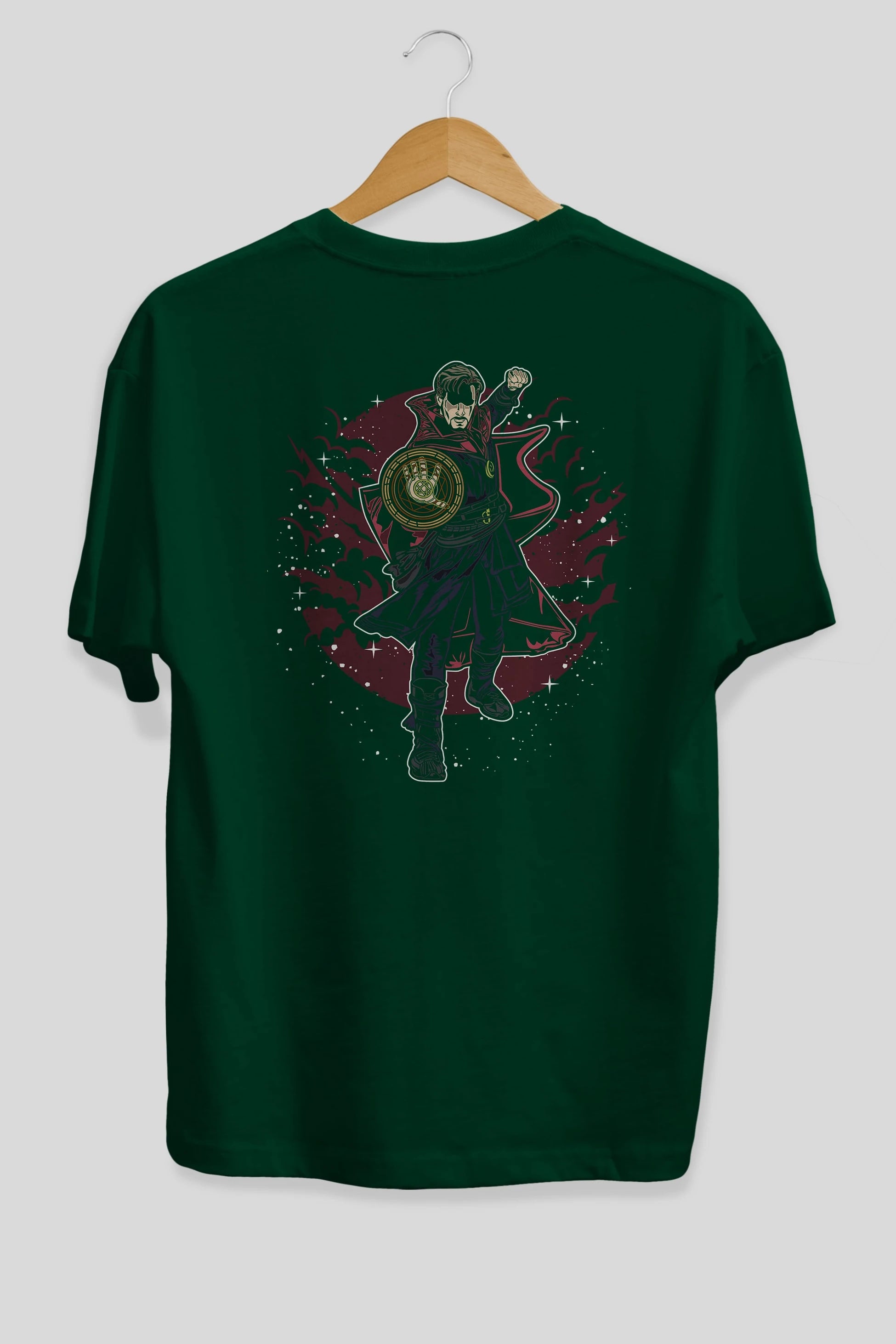 DOCTER STRANGE Arka Baskılı Oversize t-shirt Erkek Kadın Unisex %100 Pamuk