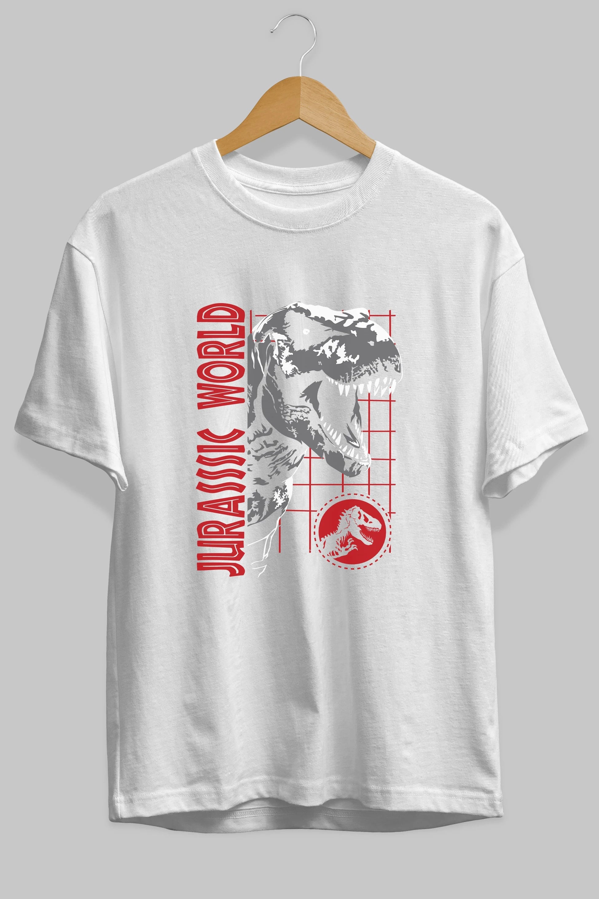 Jurassic Park (2) Ön Baskılı Oversize t-shirt Erkek Kadın Unisex %100 Pamuk Bisiklet Yaka tişort