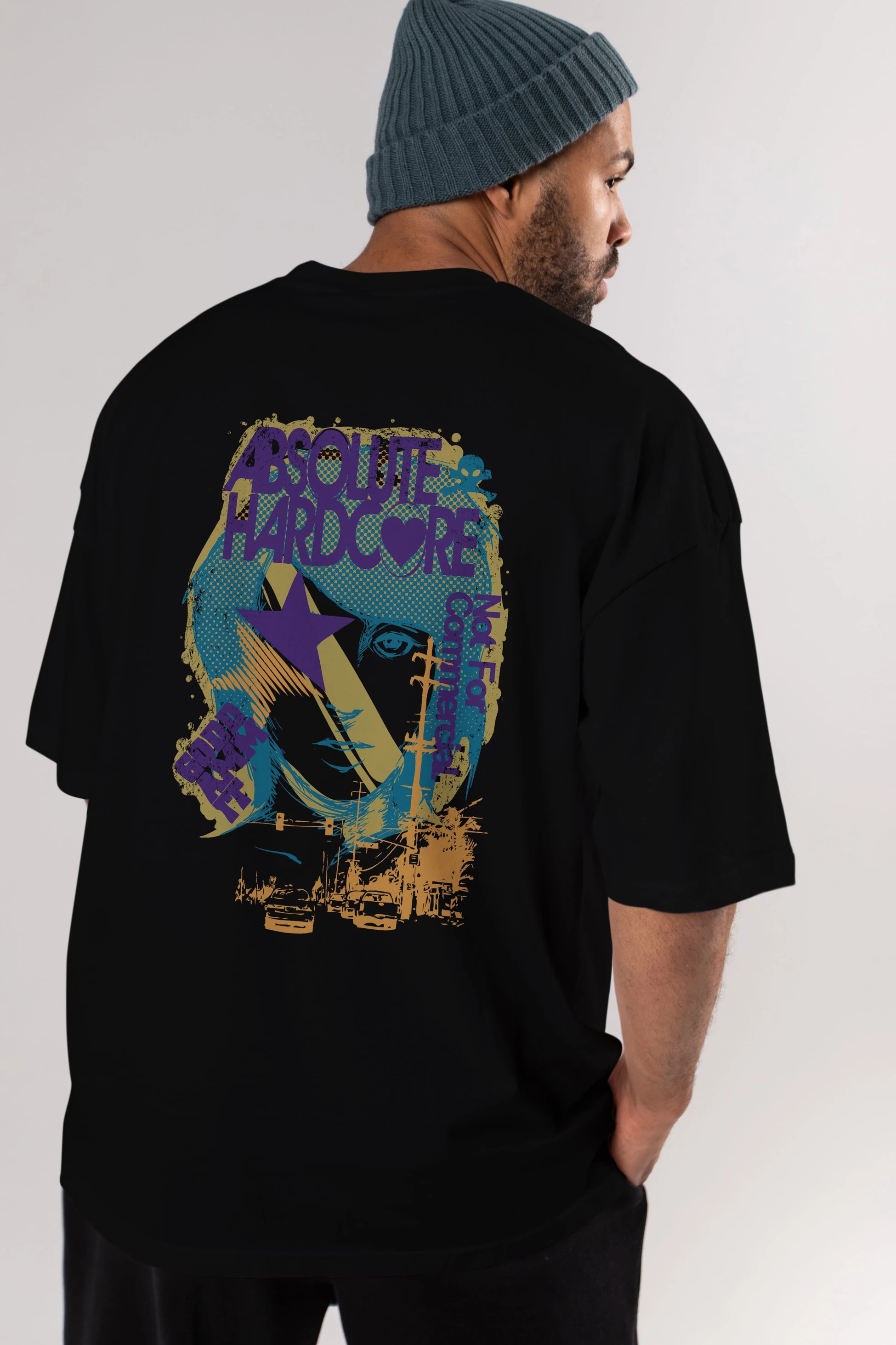 Absolute Hardcore Arka Baskılı Oversize t-shirt Erkek Kadın Unisex