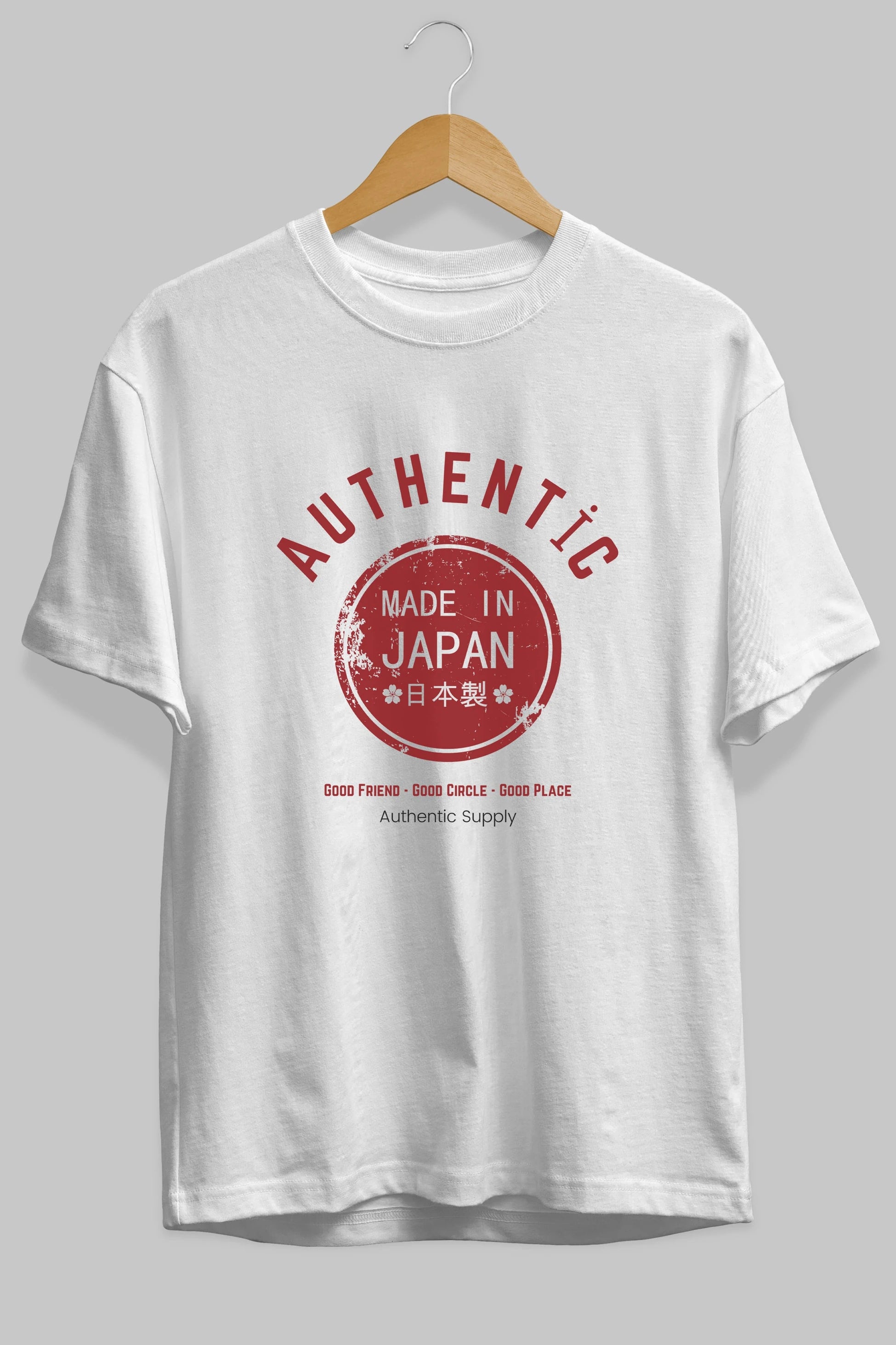Authentic Japan Style Ön Baskılı Oversize t-shirt Erkek Kadın Unisex
