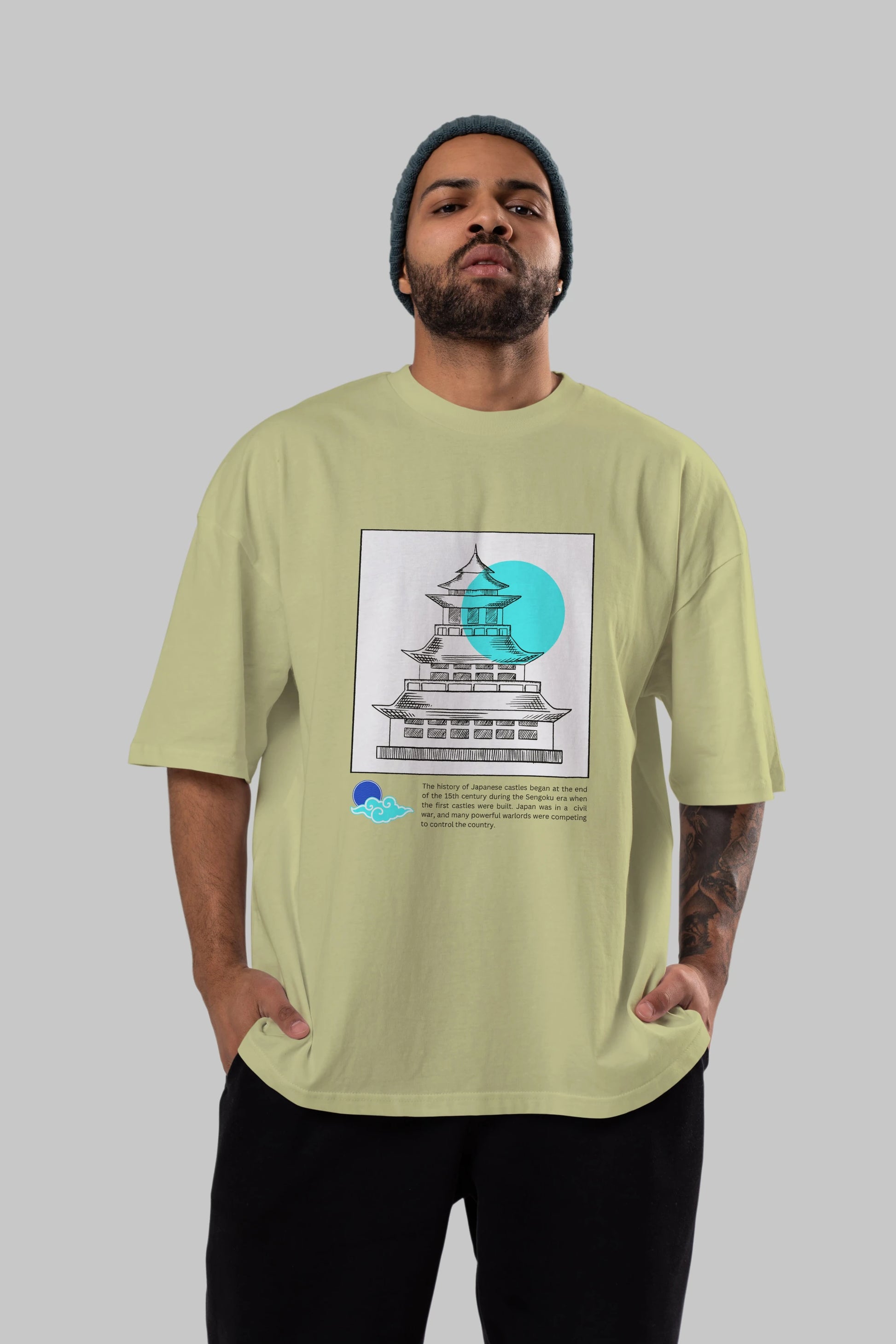 Japan Streetwear Ön Baskılı Oversize t-shirt Erkek Kadın Unisex