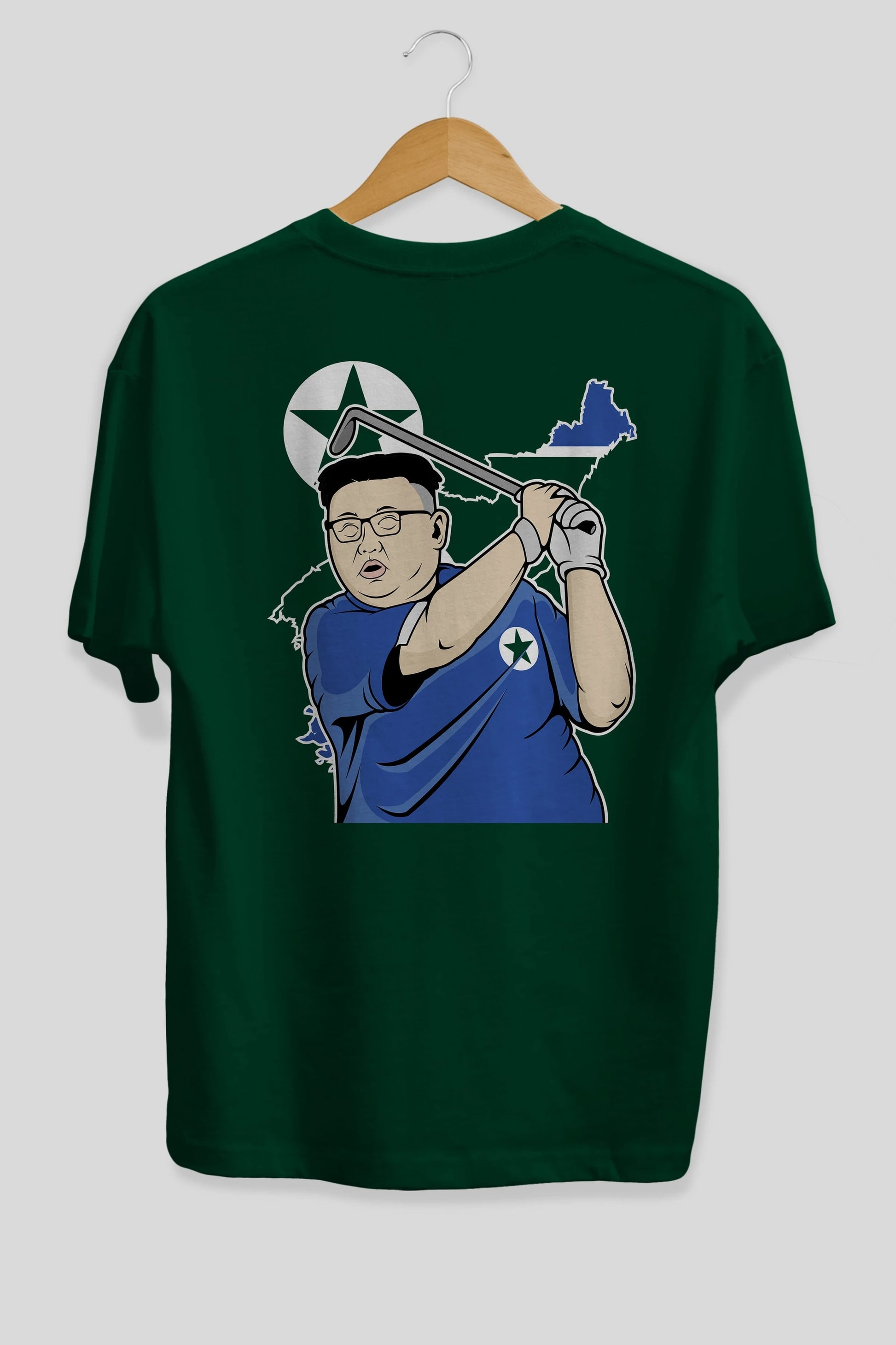 Kim Golf Arka Baskılı Oversize t-shirt Erkek Kadın Unisex %100 Pamuk tişort