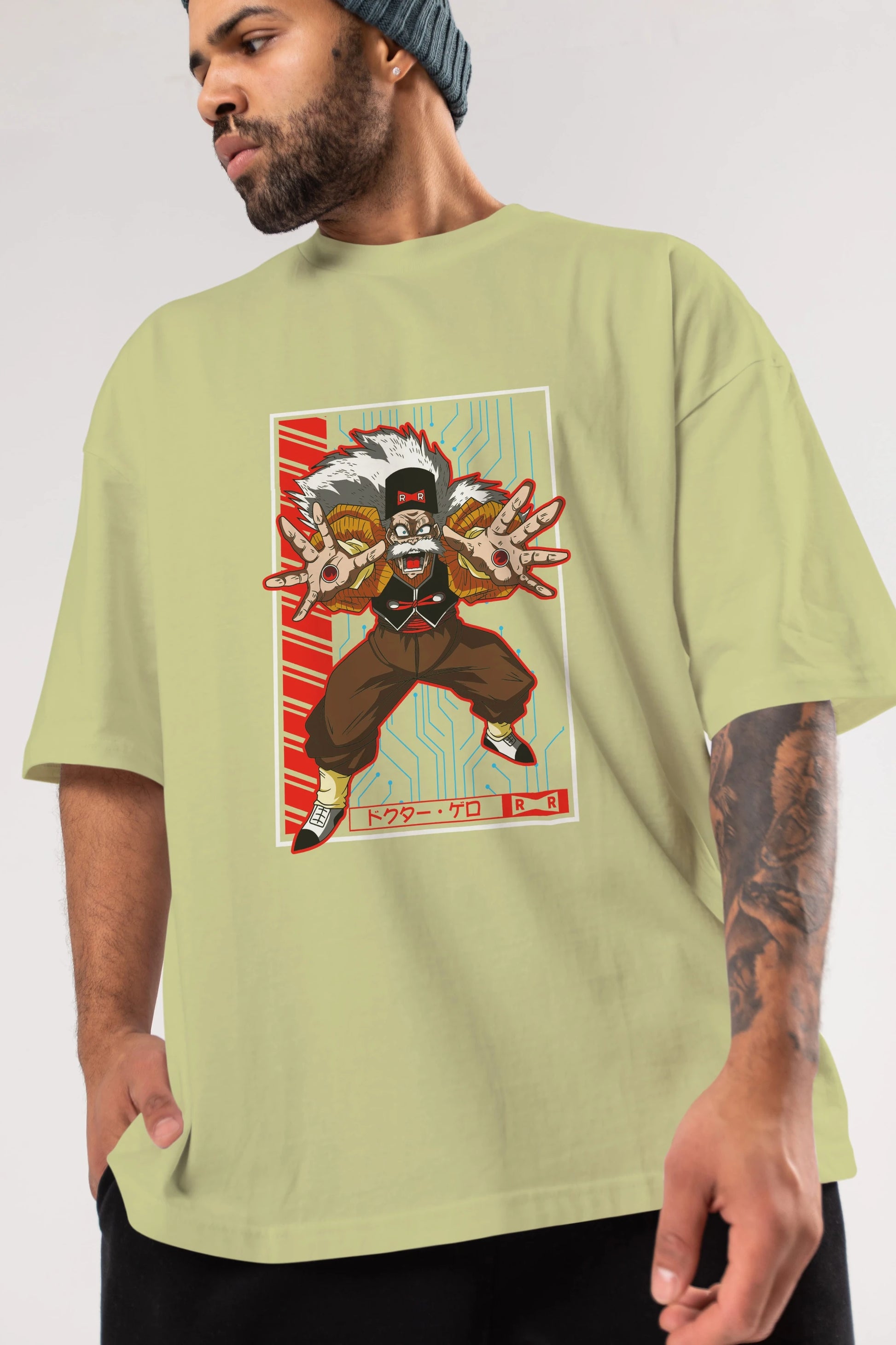 DragonBall DrMakigero Anime Ön Baskılı Oversize t-shirt %100 pamuk Erkek Kadın Unisex