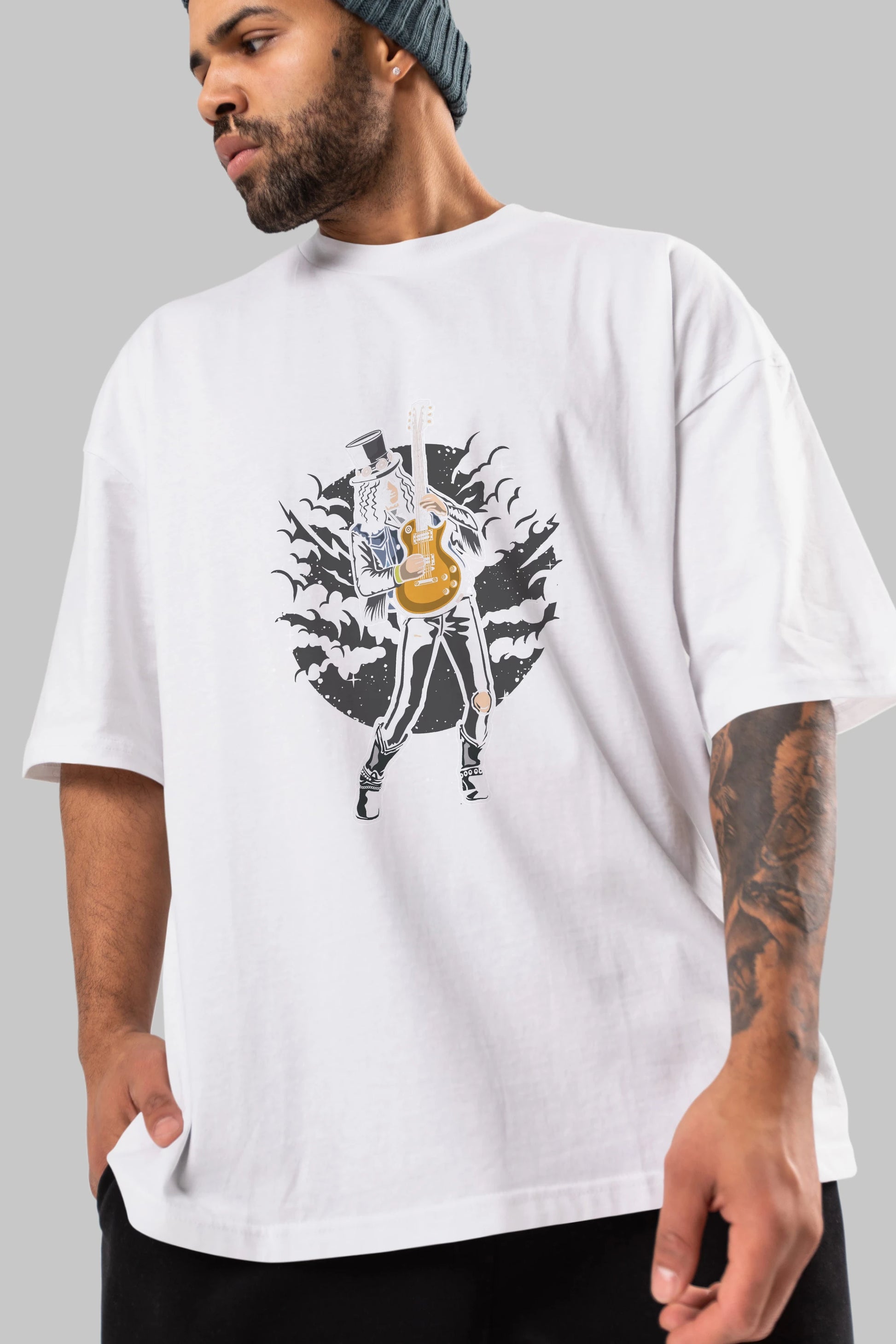 SLASH Ön Baskılı Oversize t-shirt Erkek Kadın Unisex %100 Pamuk tişort