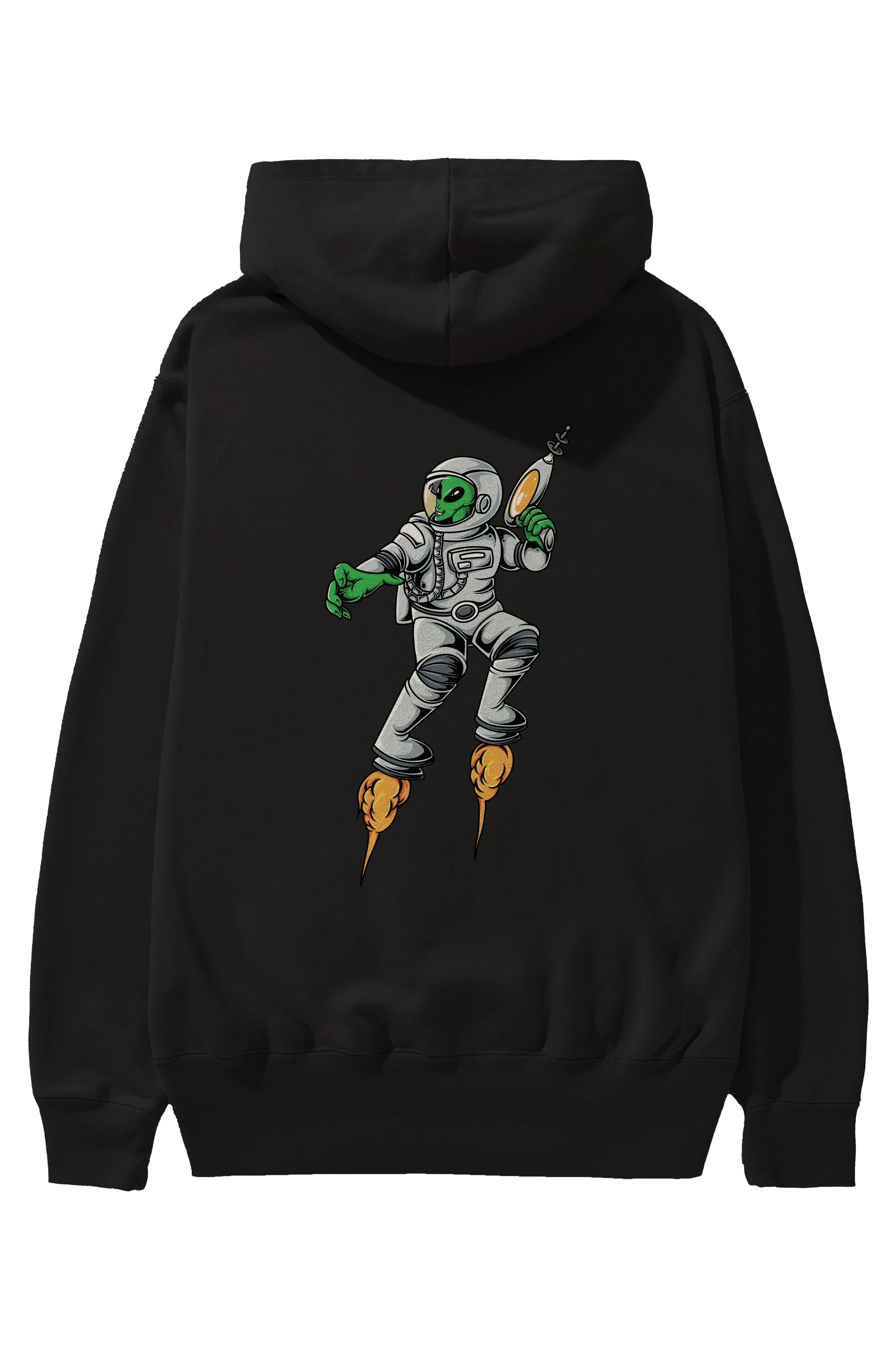 Alien Wars Arka Baskılı Hoodie Oversize Kapüşonlu Sweatshirt Erkek Kadın Unisex