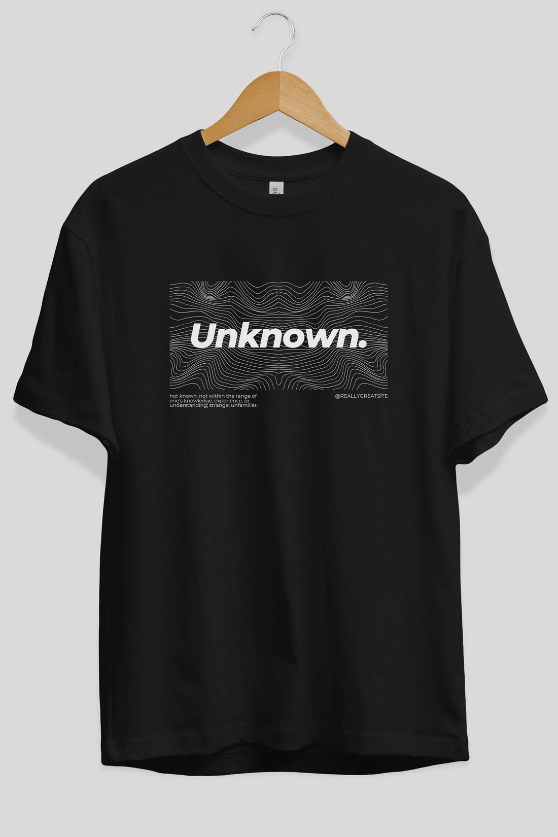 Unknown Yazılı Ön Baskılı Oversize t-shirt Erkek Kadın Unisex