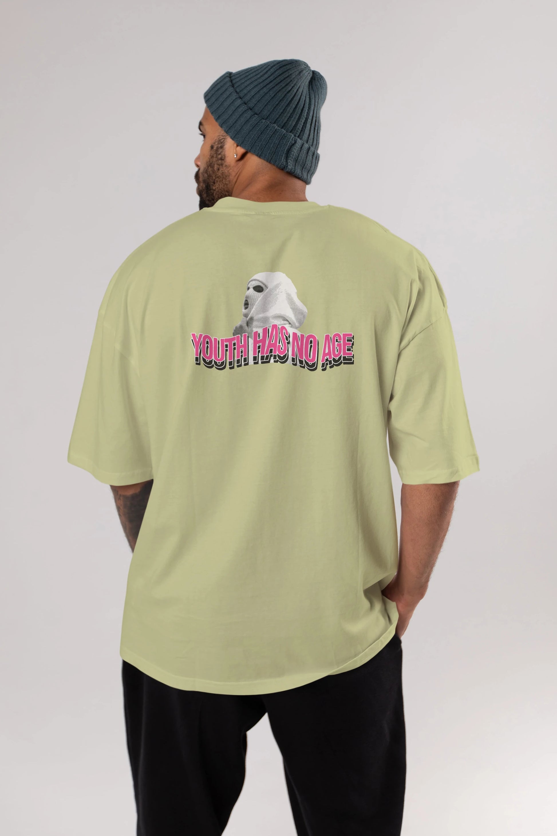Youth Has No Age Arka Baskılı Oversize t-shirt Erkek Kadın Unisex