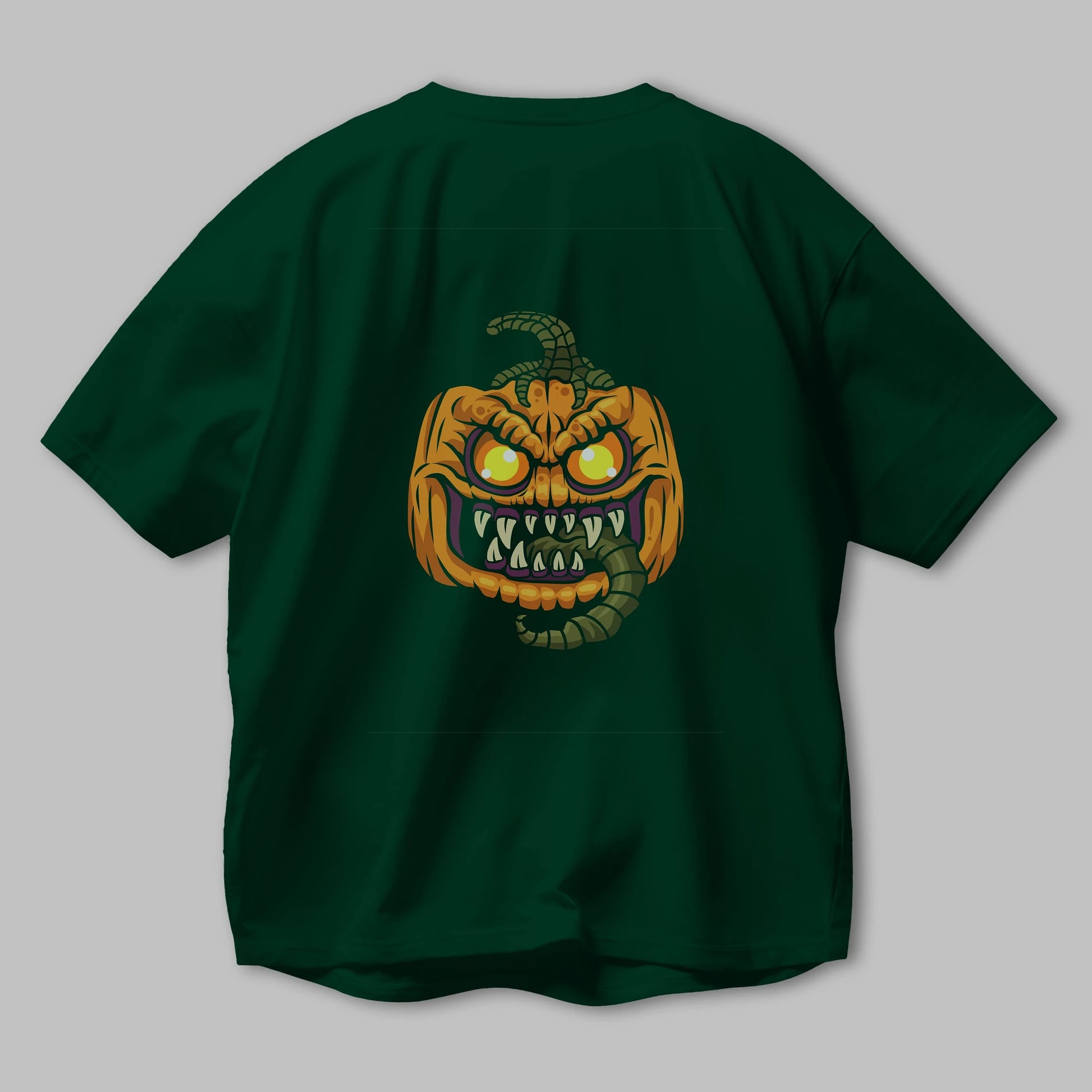 Halloween Arka Baskılı Oversize t-shirt Erkek Kadın Unisex %100 Pamuk tişort