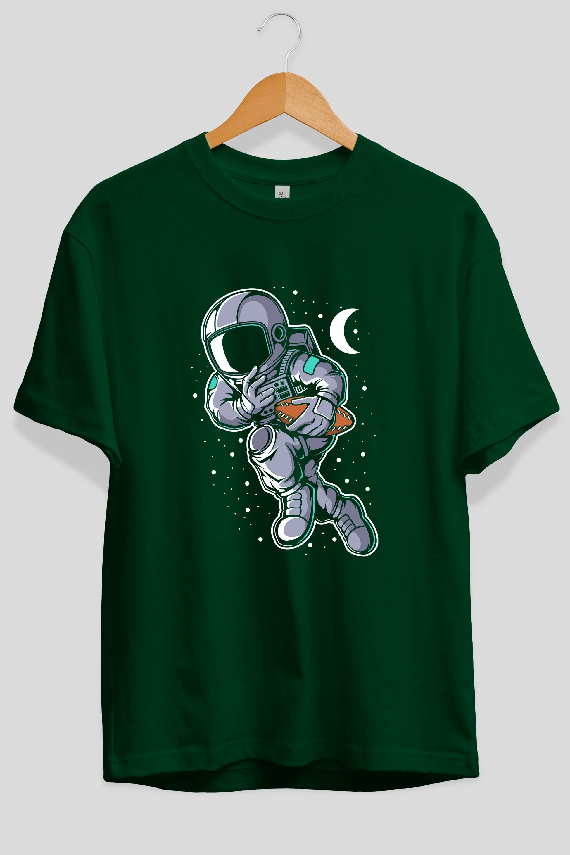 Astronaut Rugby Ön Baskılı Oversize t-shirt Erkek Kadın Unisex