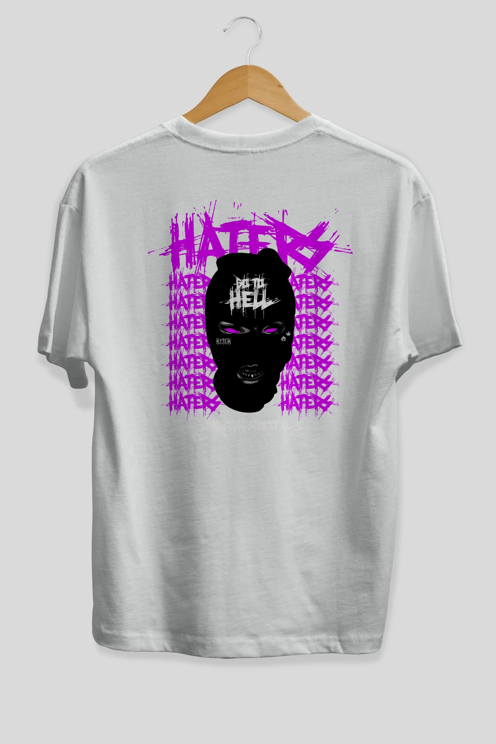 Haters Brooklyn Street Club Arka Baskılı Oversize t-shirt Erkek Kadın Unisex
