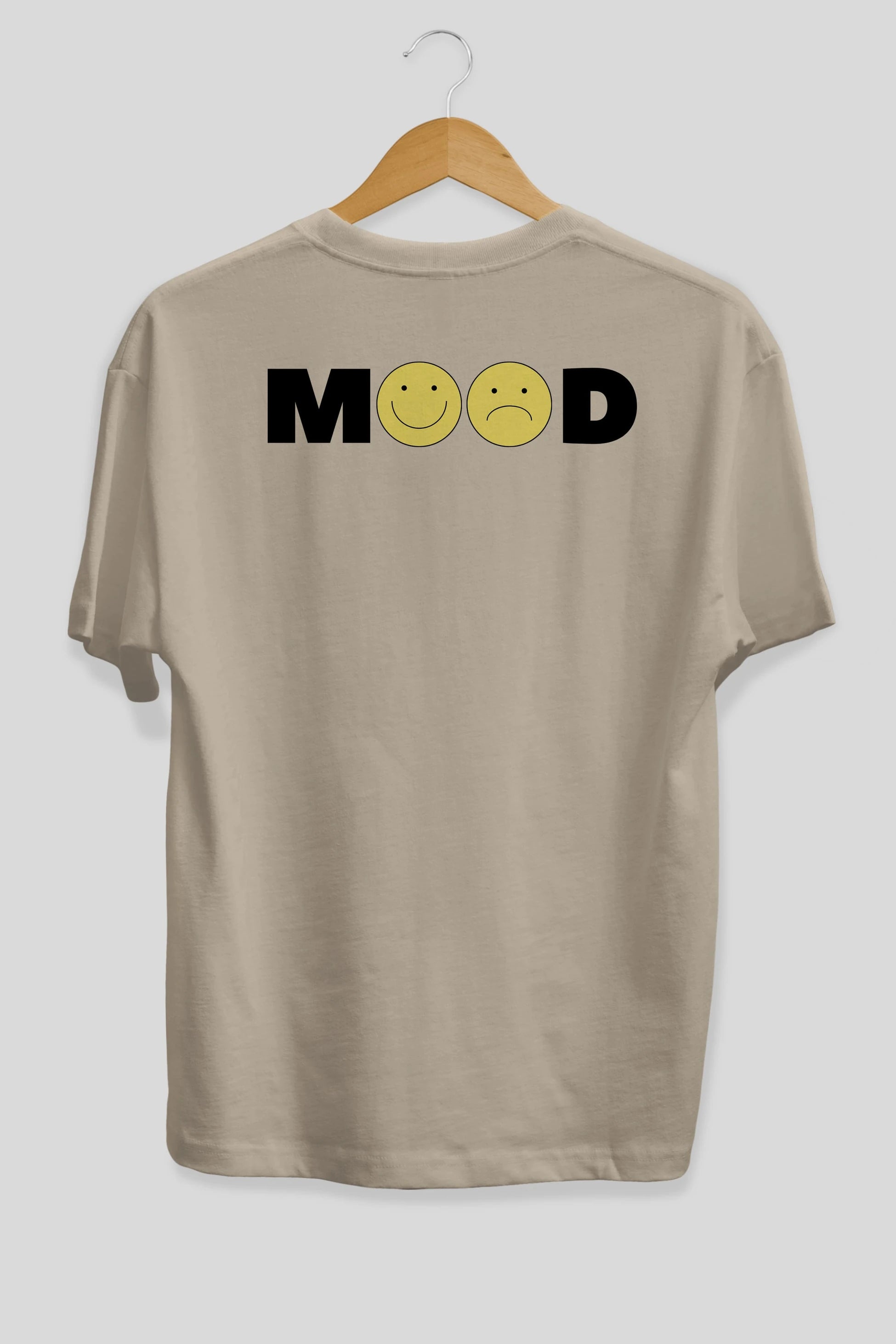 Mood Arka Baskılı Oversize t-shirt Erkek Kadın Unisex