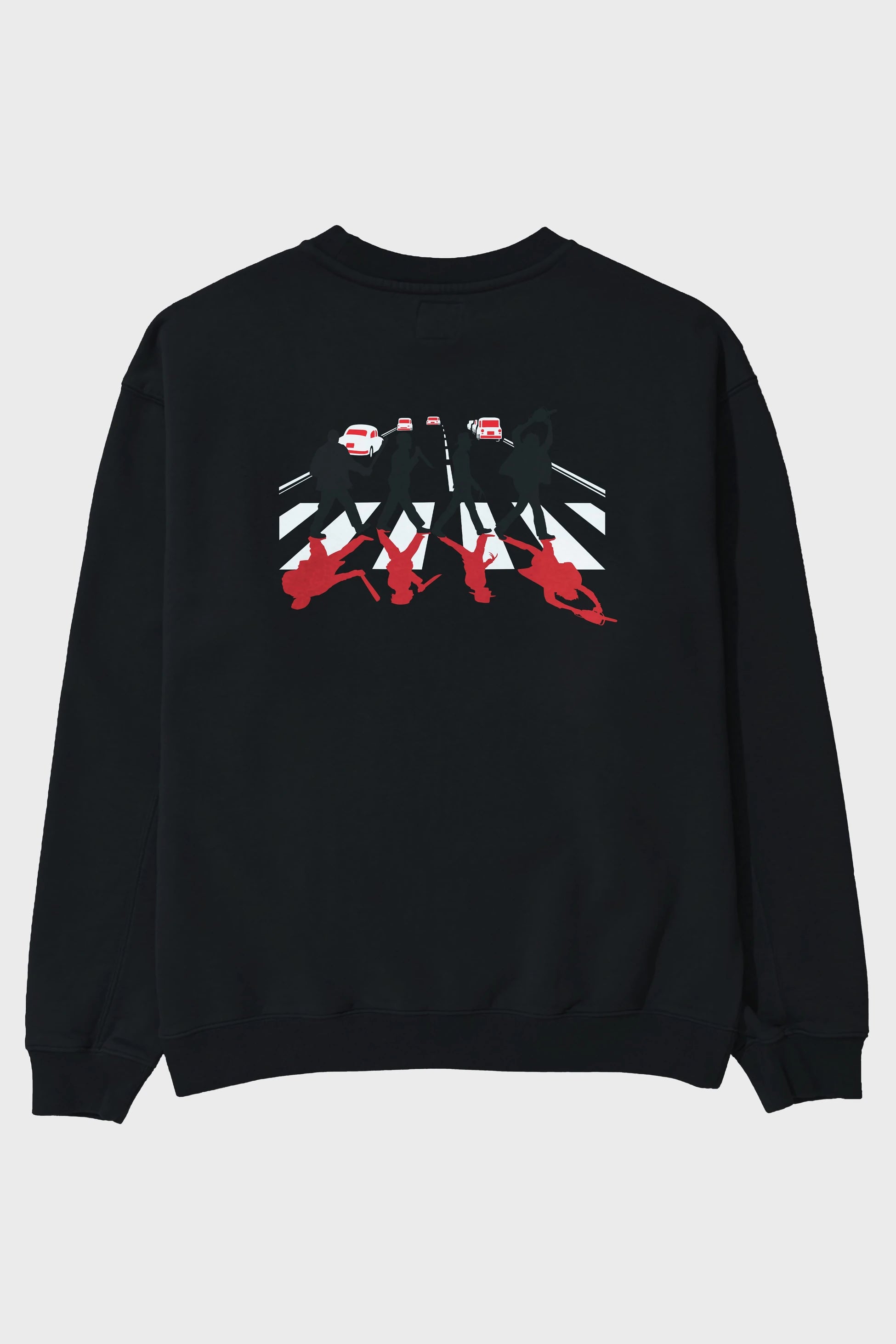 Abbey Road Killer Red Arka Baskılı Oversize Sweatshirt Erkek Kadın Unisex