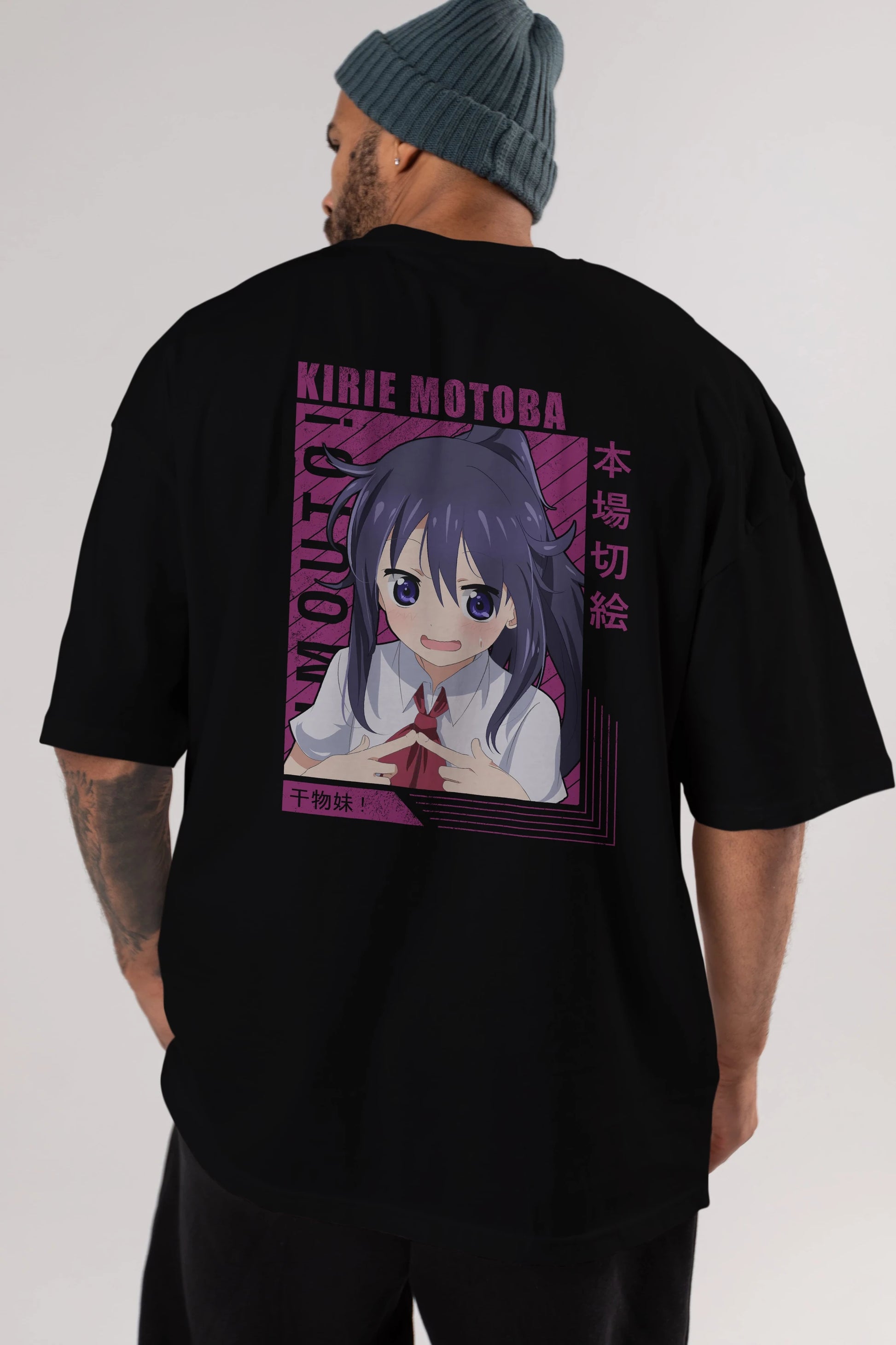 Kirie Motoba 4 Anime Arka Baskılı Oversize t-shirt Erkek Kadın Unisex