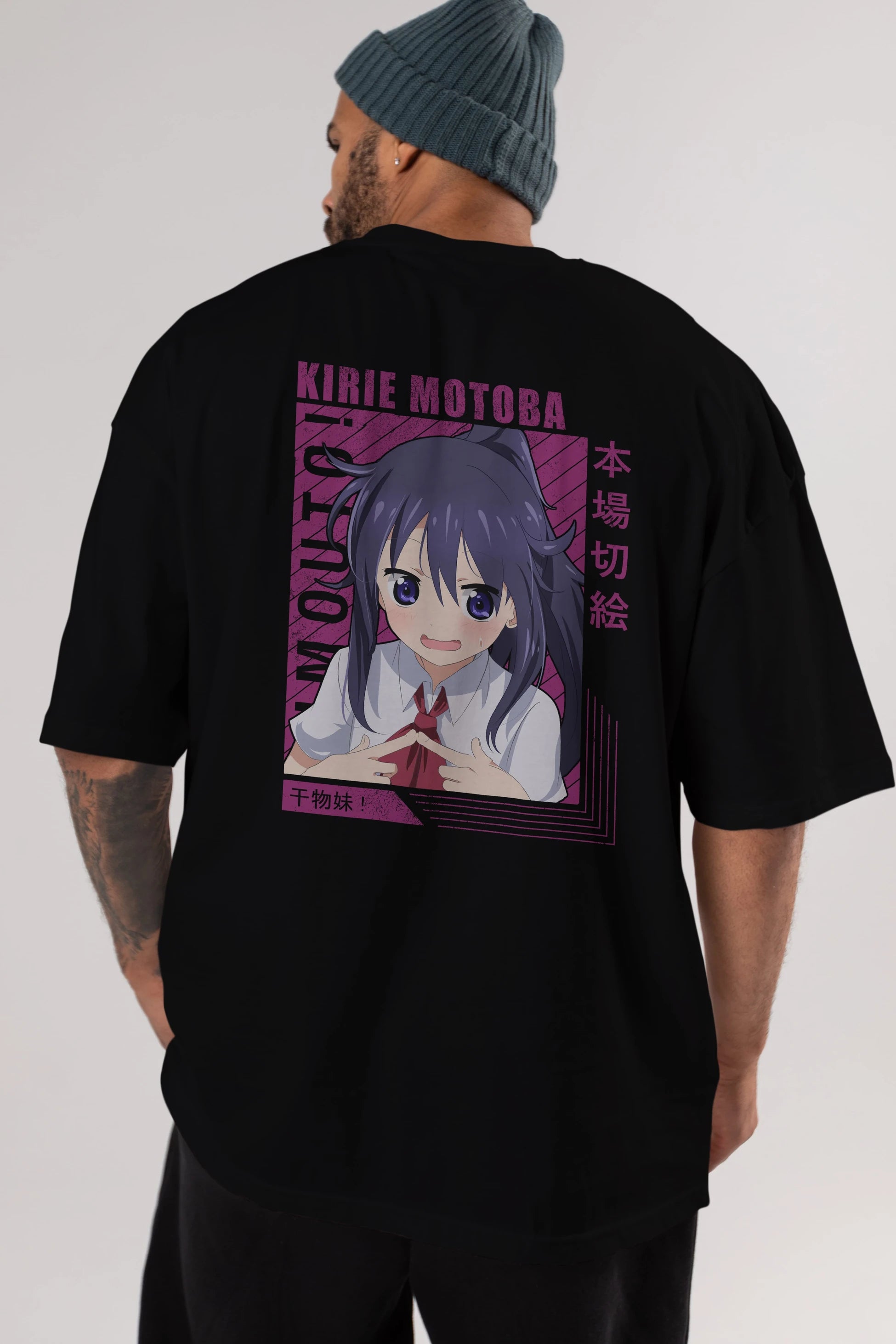 Kirie Motoba 4 Anime Arka Baskılı Oversize t-shirt Erkek Kadın Unisex
