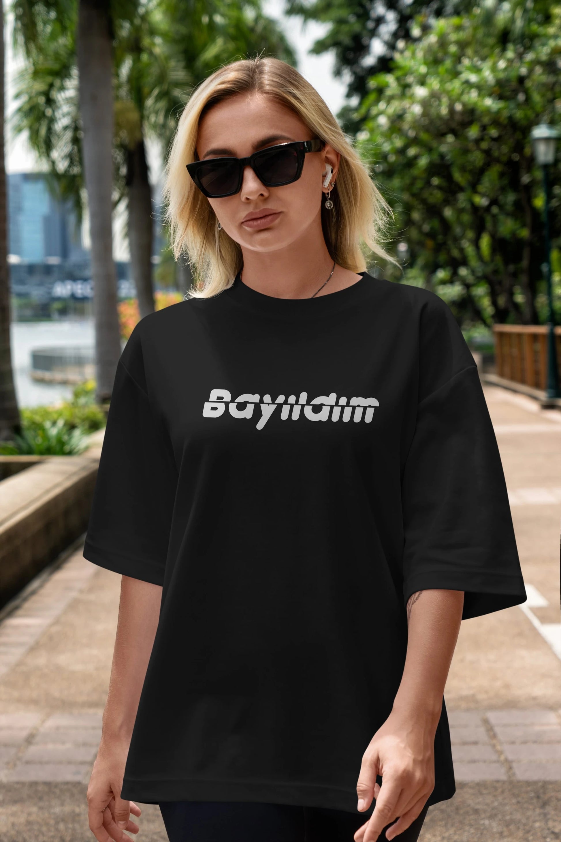 Bayıldım Ön Baskılı Oversize t-shirt %100 pamuk Erkek Kadın Unisex