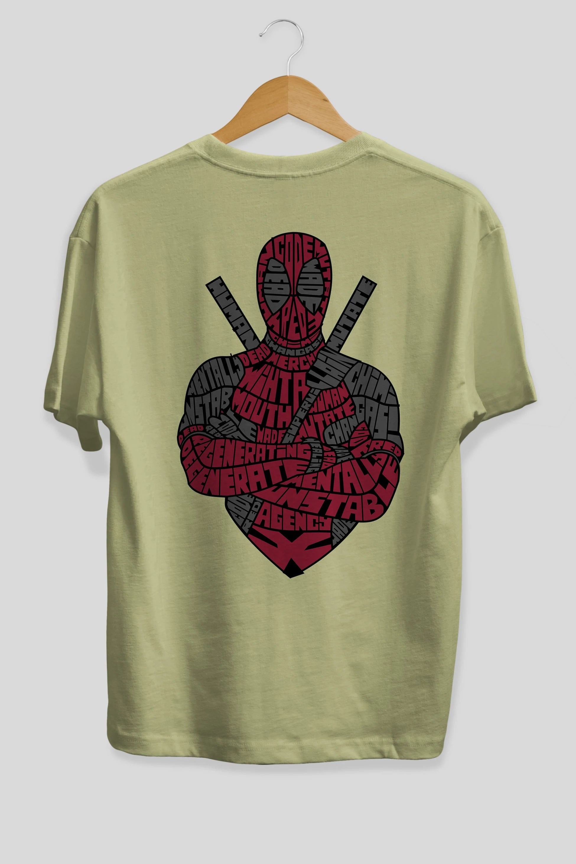 Dead Red Arka Baskılı Oversize t-shirt %100 pamuk Erkek Kadın Unisex
