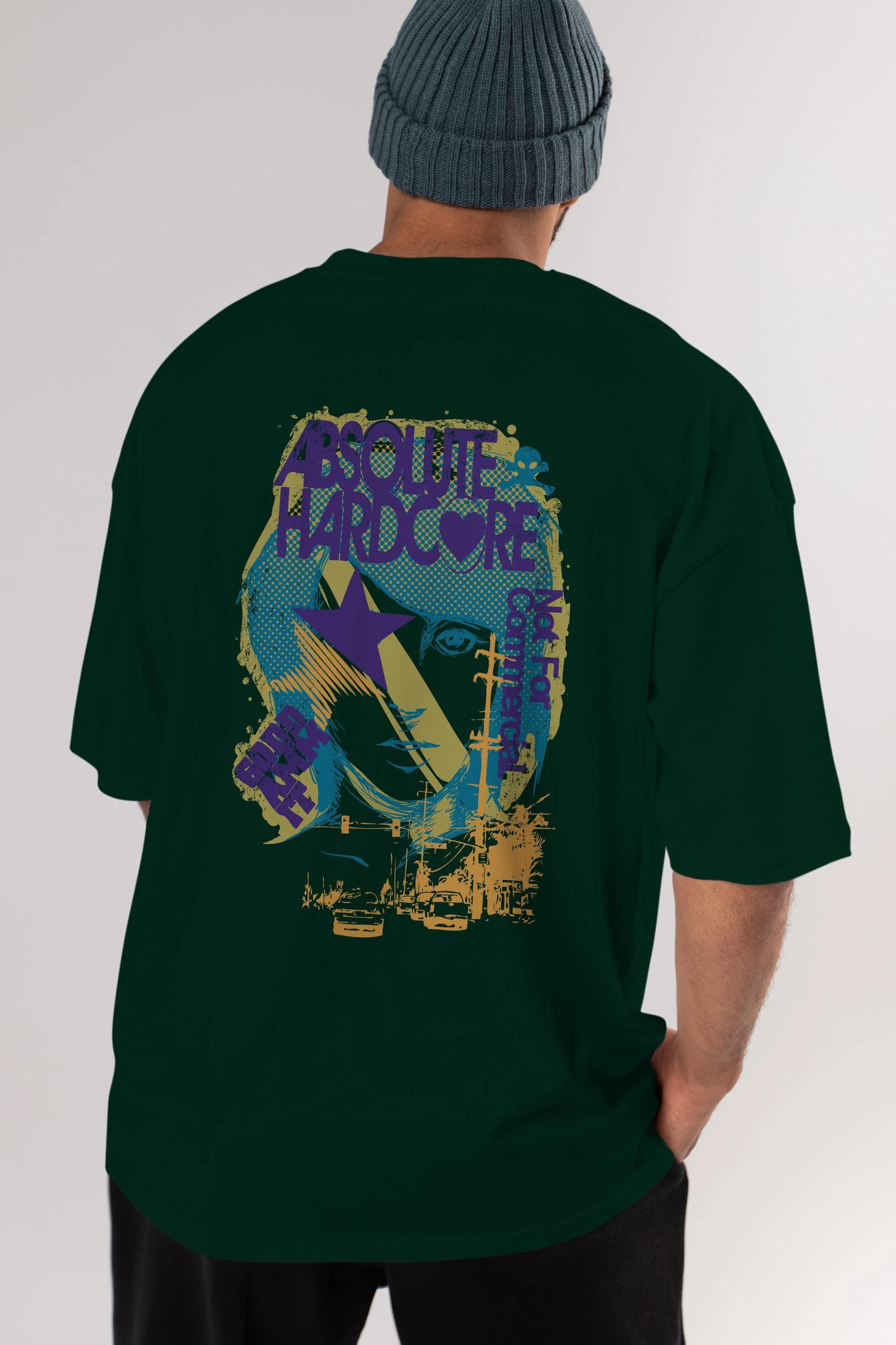 Absolute Hardcore Arka Baskılı Oversize t-shirt Erkek Kadın Unisex