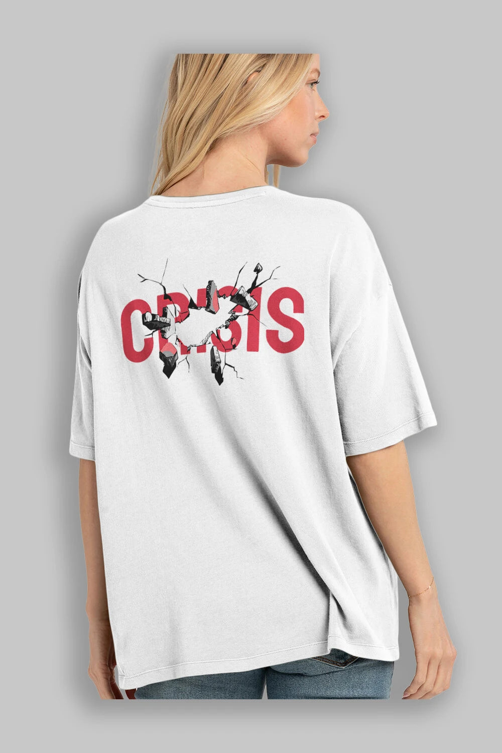 Relax and Enjoy Arka Baskılı Oversize t-shirt Erkek Kadın Unisex