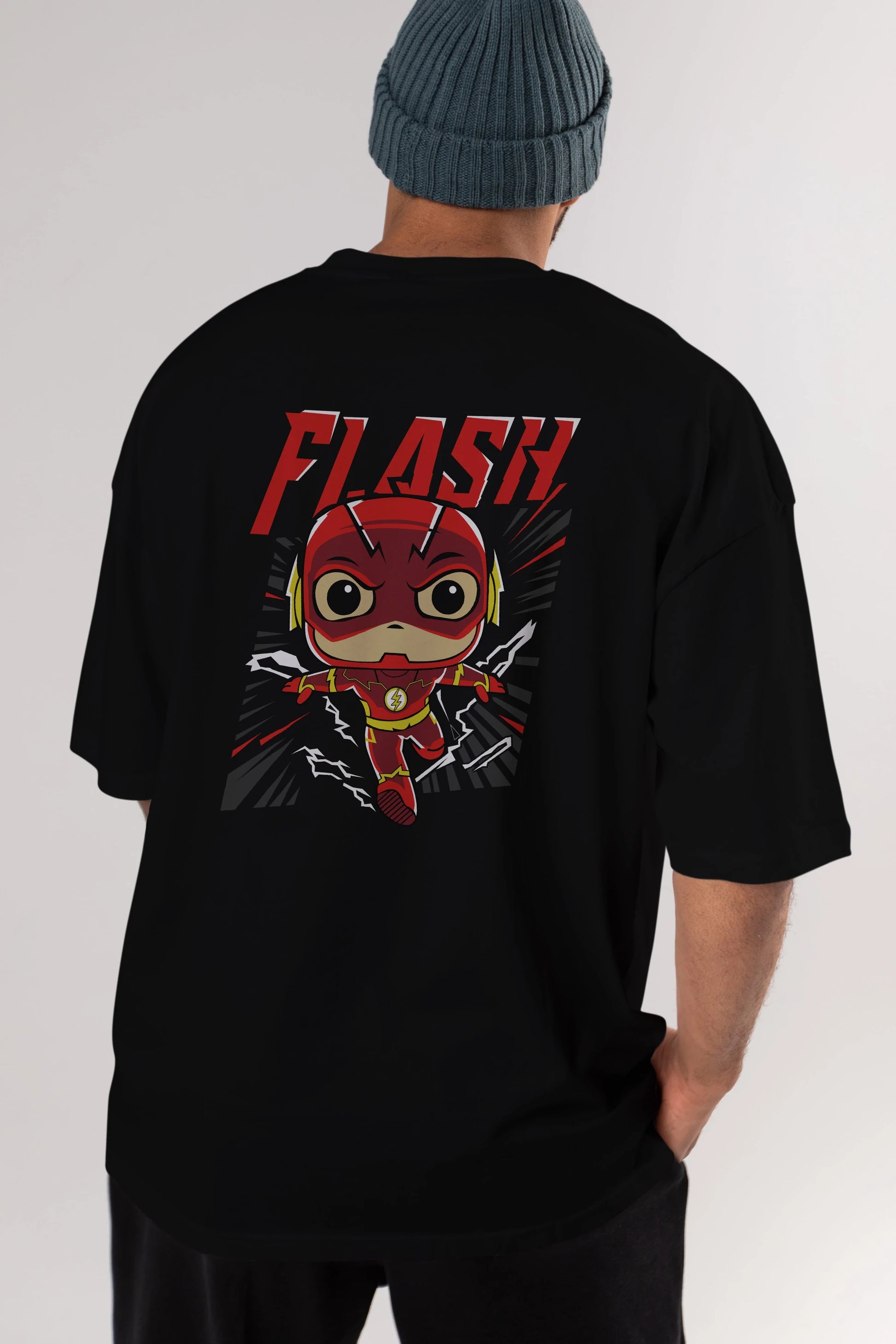 Flash Avengers (4) Arka Baskılı Oversize t-shirt Erkek Kadın Unisex %100 Pamuk Bisiklet Yaka tişort