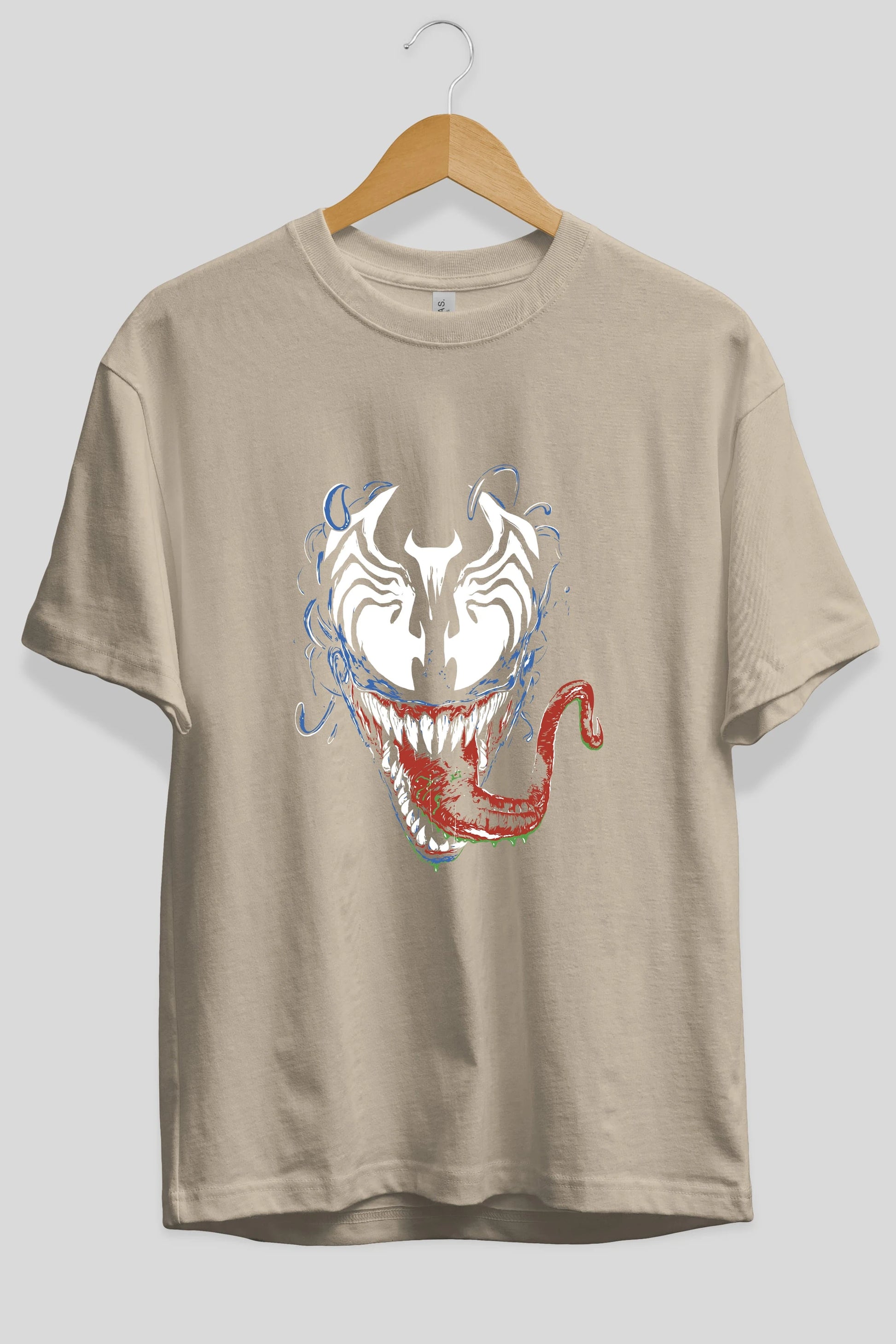 Venom (2) Ön Baskılı Oversize t-shirt Erkek Kadın Unisex %100 Pamuk Bisiklet Yaka tişort