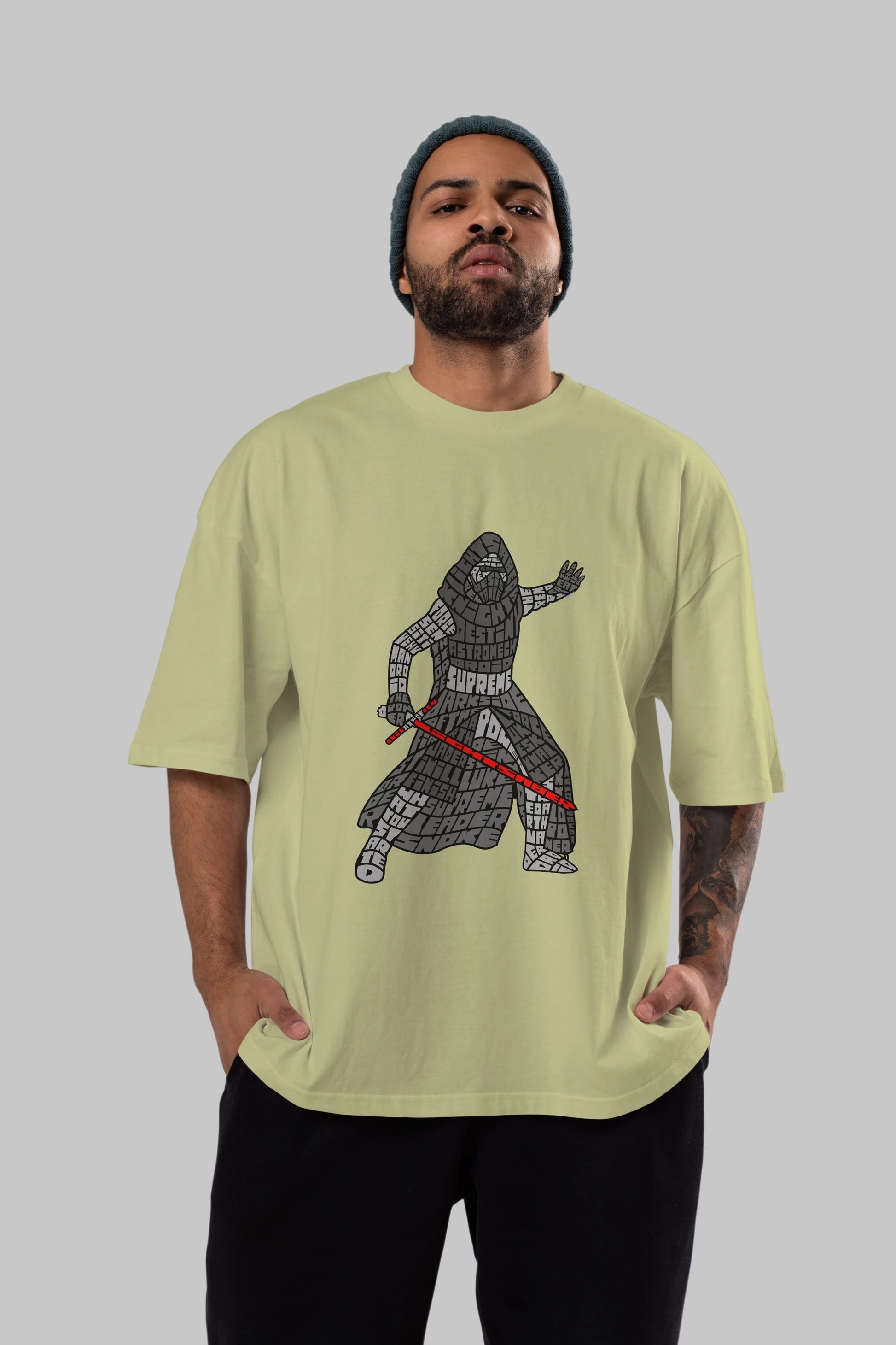 Kylo Ön Baskılı Oversize t-shirt %100 pamuk Erkek Kadın Unisex