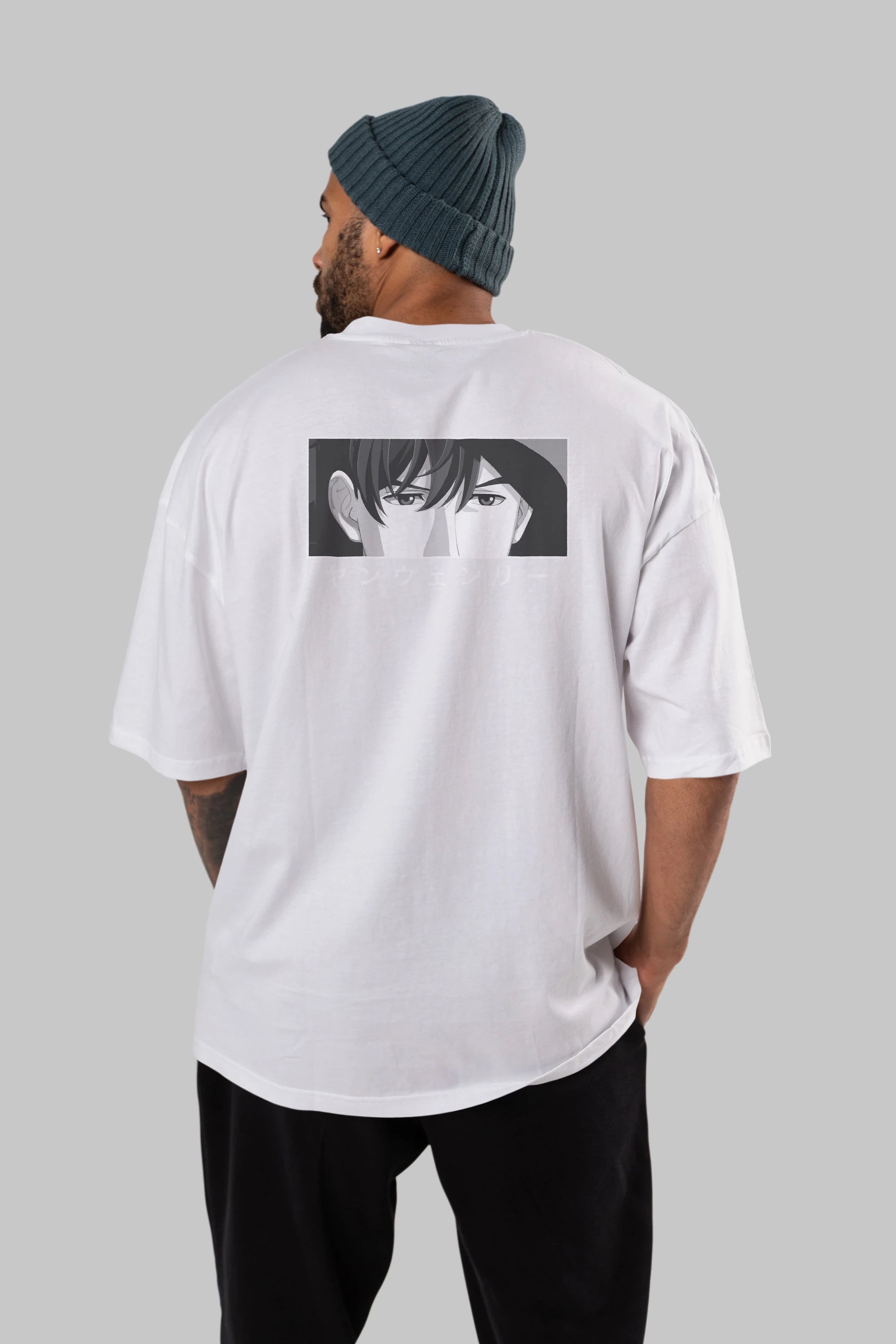 Wen-li Yang 1 Anime Arka Baskılı Oversize t-shirt Erkek Kadın Unisex
