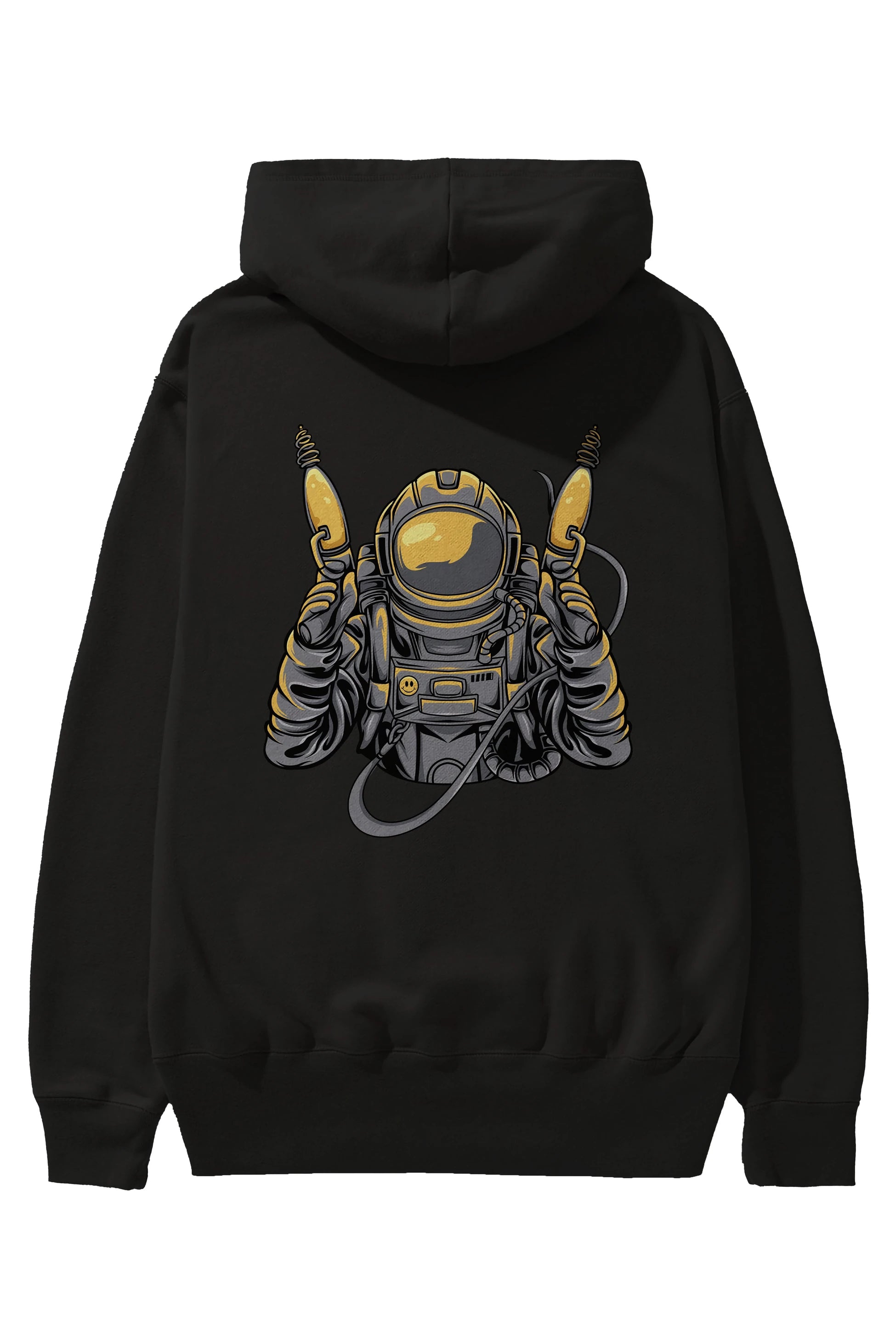 Alien Hunter Arka Baskılı Hoodie Oversize Kapüşonlu Sweatshirt Erkek Kadın Unisex
