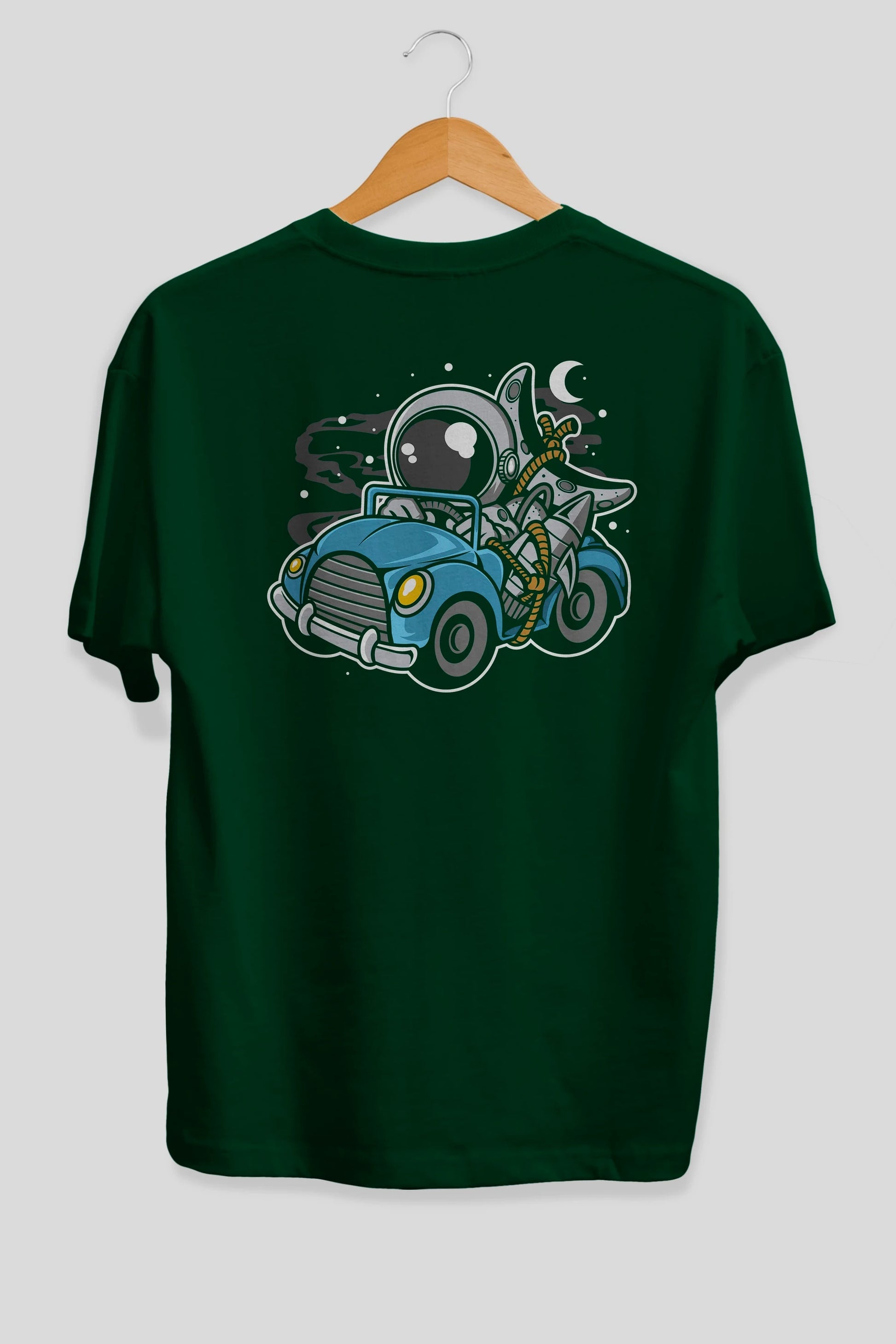 Astronaut Journey Arka Baskılı Oversize t-shirt Erkek Kadın Unisex