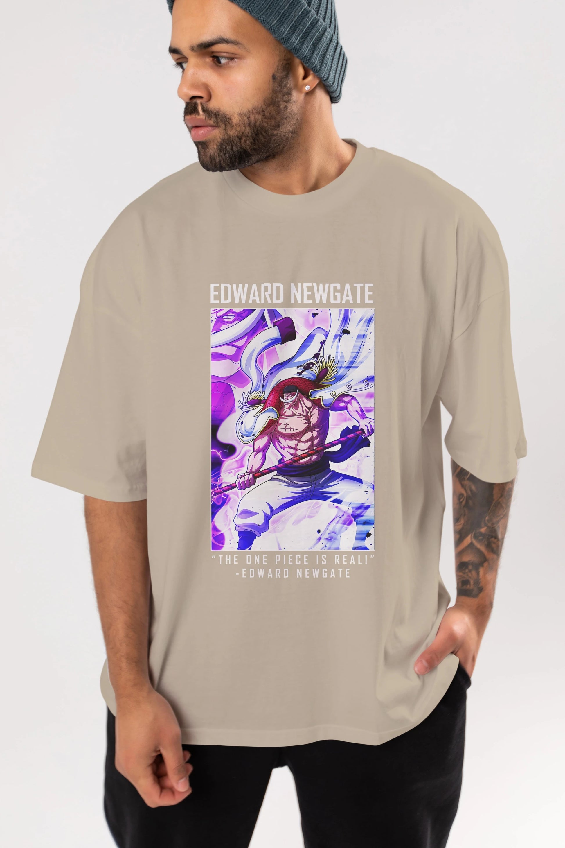 Edward Newgate Anime Ön Baskılı Oversize t-shirt Erkek Kadın Unisex