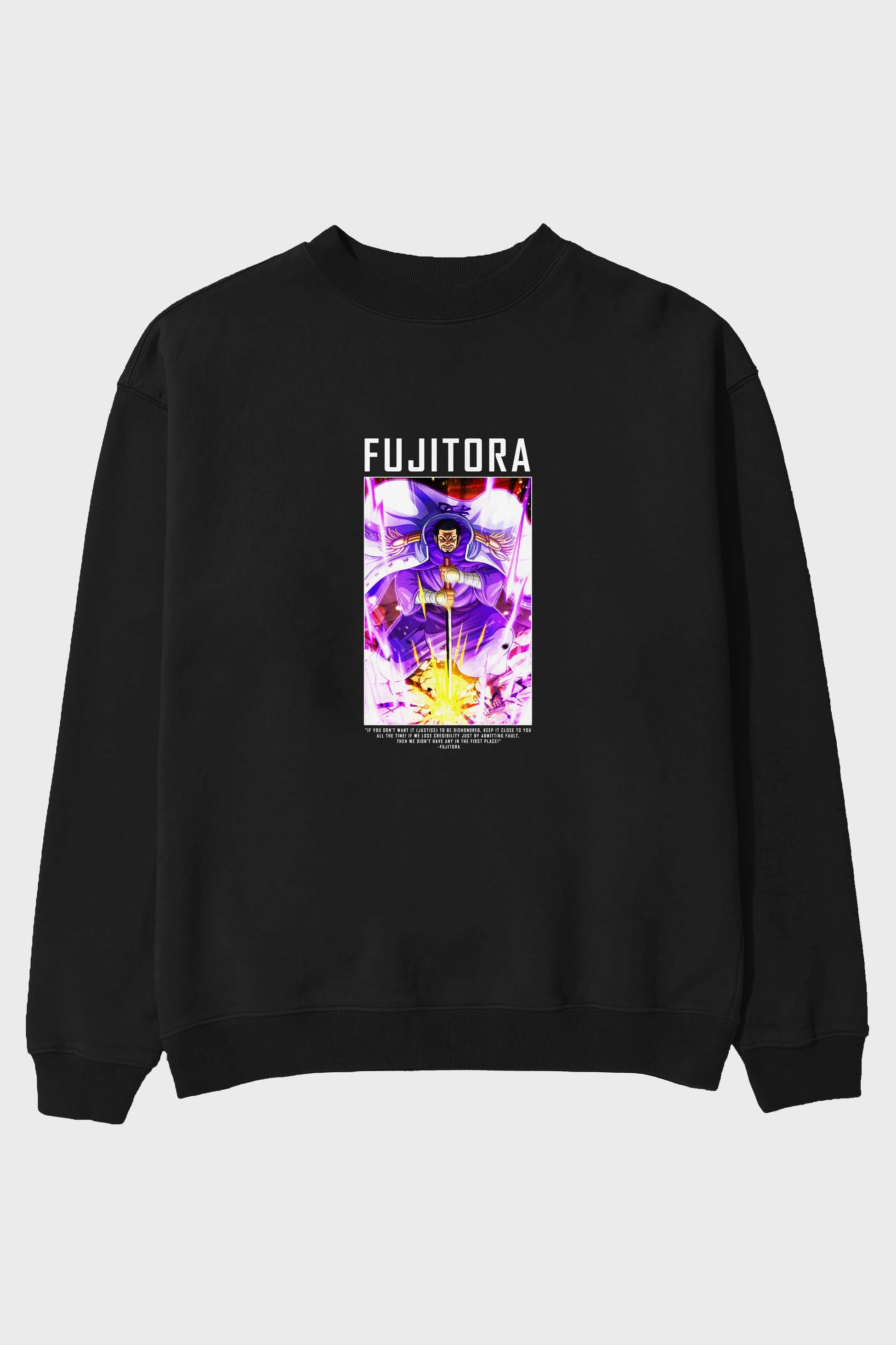 Issho Ön Baskılı Anime Oversize Sweatshirt Erkek Kadın Unisex
