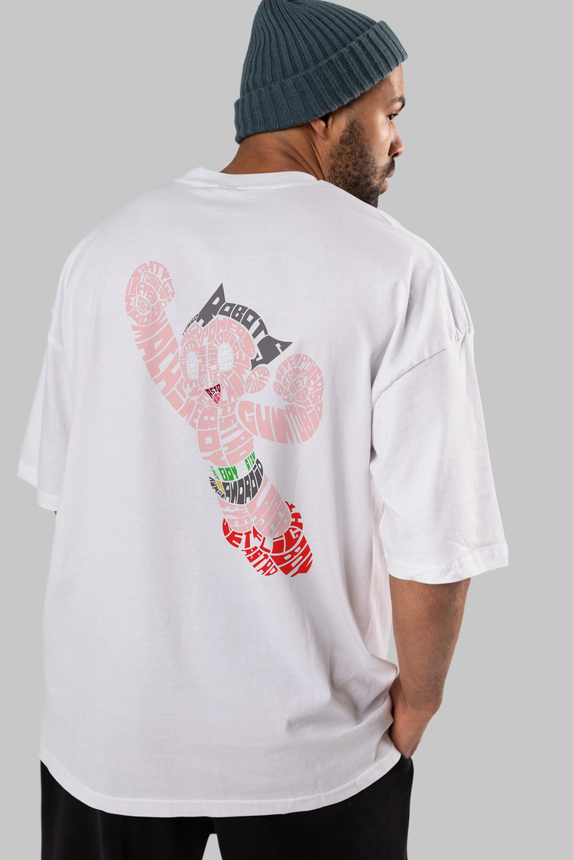 Astroboy Arka Baskılı Oversize t-shirt %100 pamuk Erkek Kadın Unisex