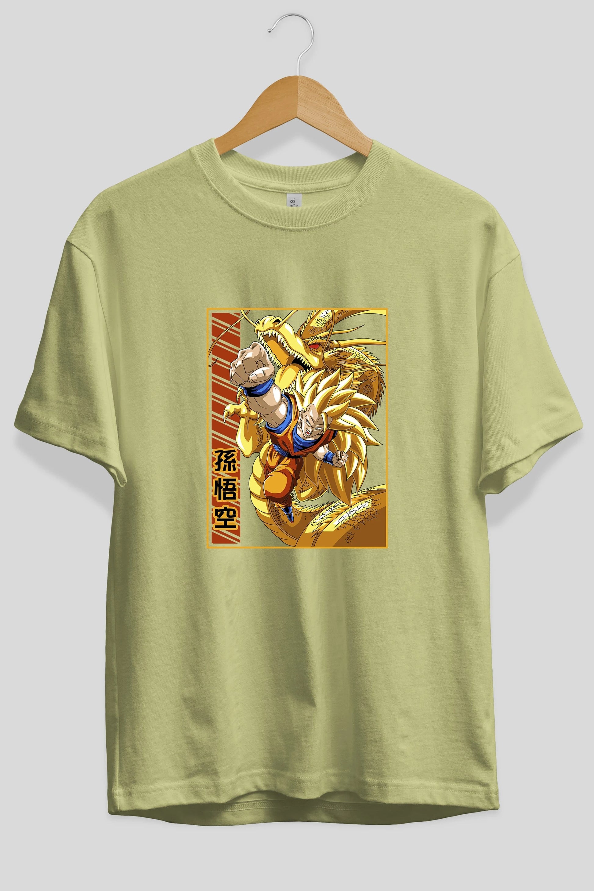 DragonBall Goku Anime Ön Baskılı Oversize t-shirt %100 pamuk Erkek Kadın Unisex