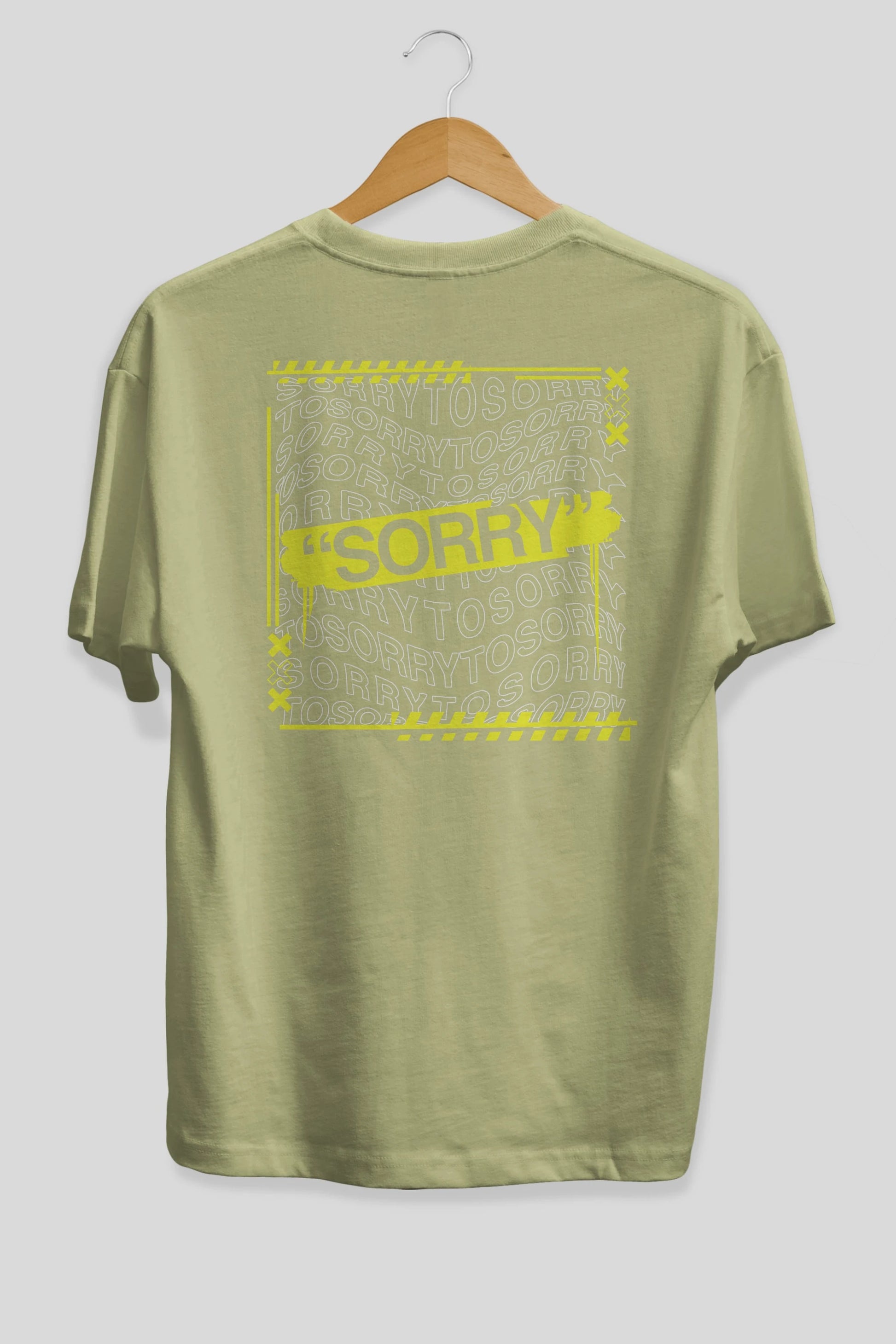 Sorry to Sorry Arka Baskılı Oversize t-shirt Erkek Kadın Unisex