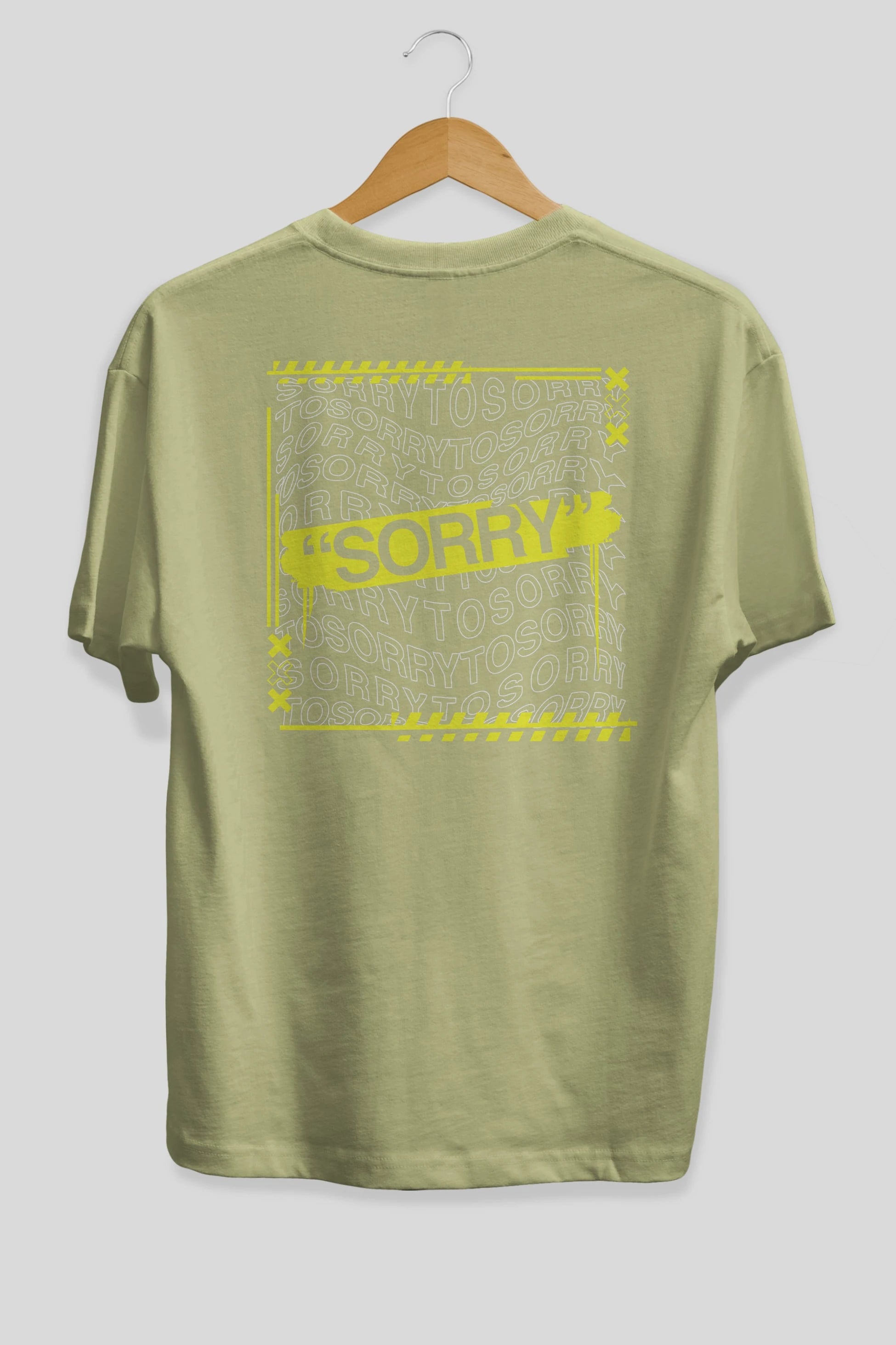Sorry to Sorry Arka Baskılı Oversize t-shirt Erkek Kadın Unisex