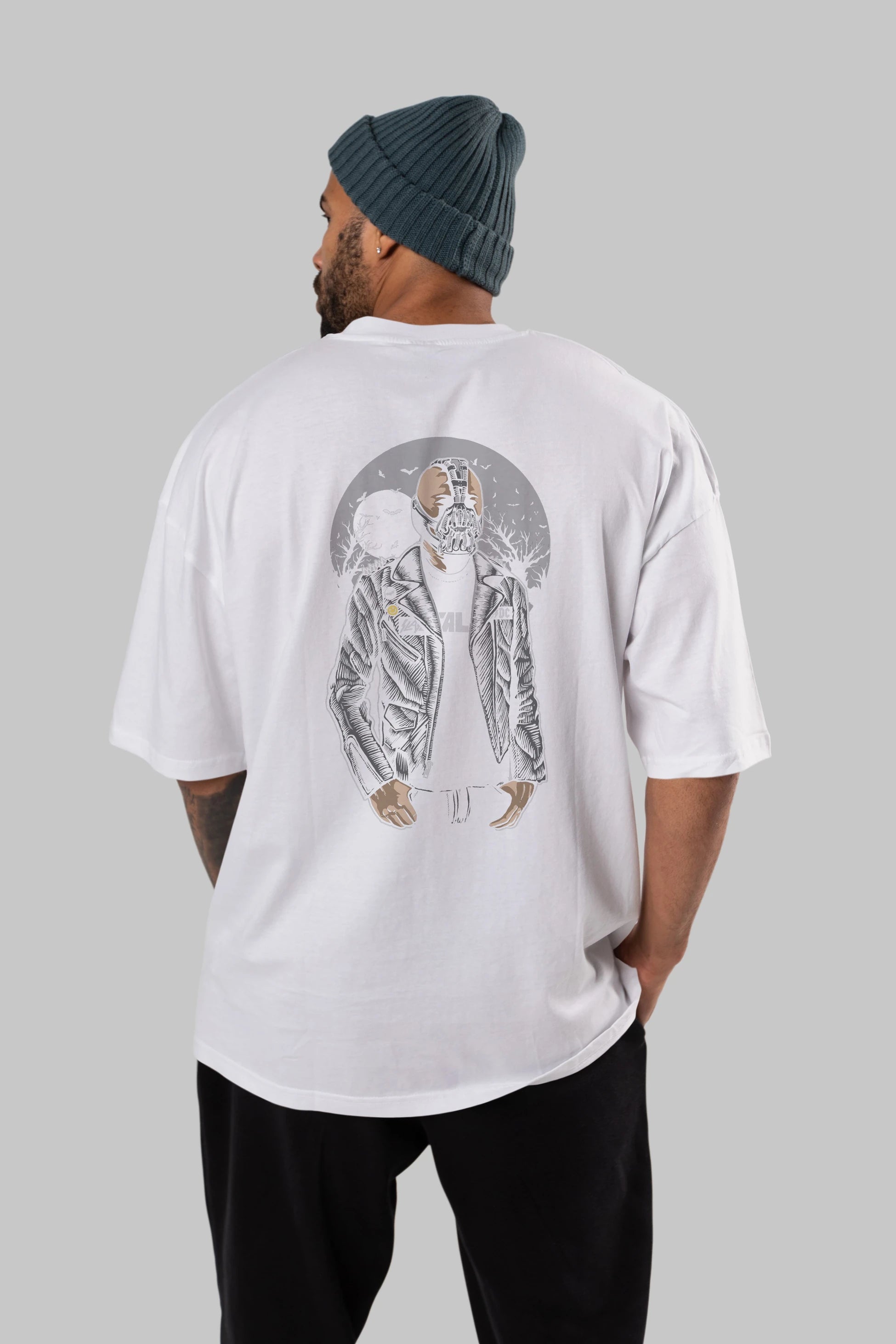 Bane Arka Baskılı Oversize t-shirt Erkek Kadın Unisex %100 Pamuk