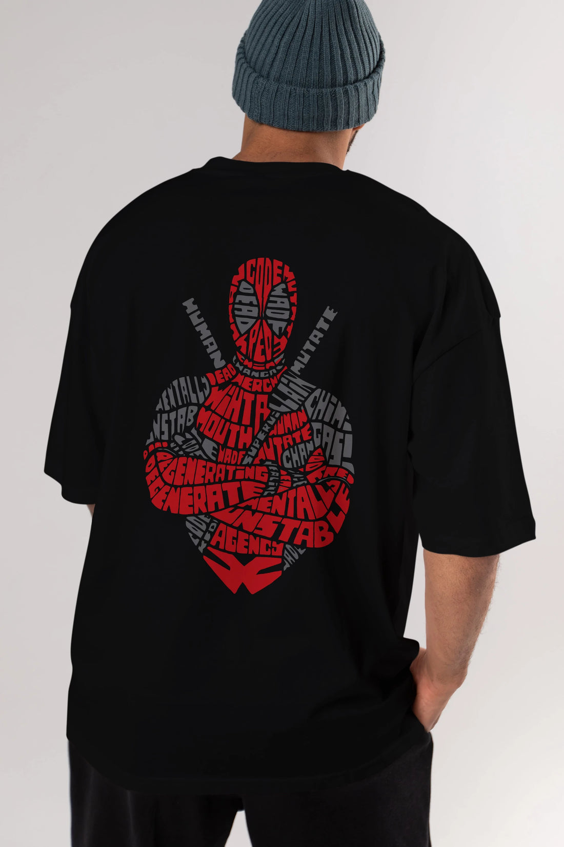 Deadpool (16) Arka Baskılı Oversize t-shirt Erkek Kadın Unisex %100 Pamuk Bisiklet Yaka tişort