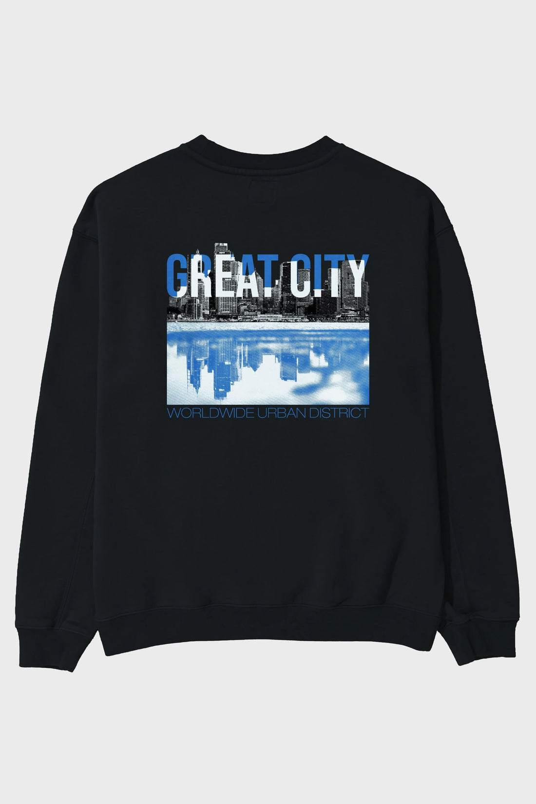 Great City Arka Baskılı Oversize Sweatshirt Erkek Kadın Unisex