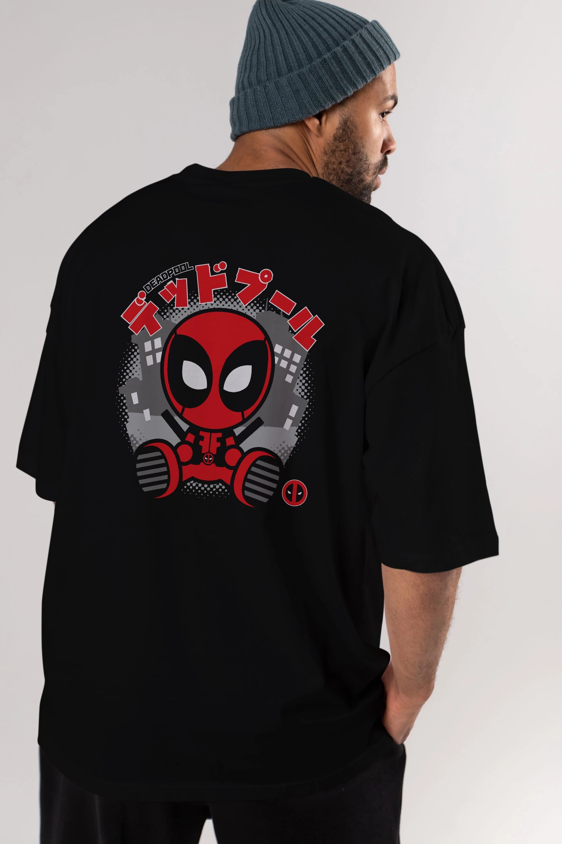 Deadpool (15) Arka Baskılı Oversize t-shirt Erkek Kadın Unisex %100 Pamuk Bisiklet Yaka tişort