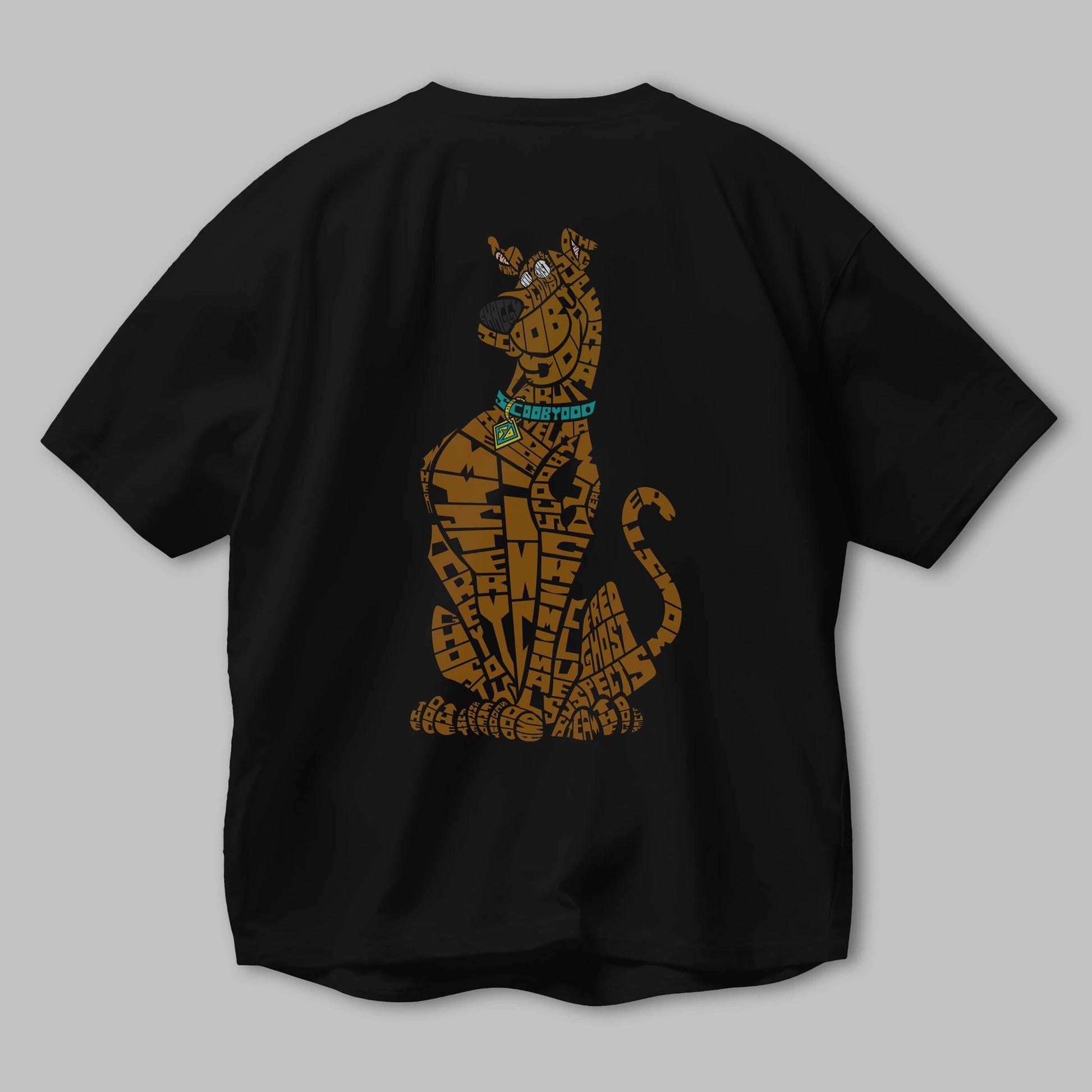 Scooby Doo Arka Baskılı Oversize t-shirt %100 pamuk Erkek Kadın Unisex