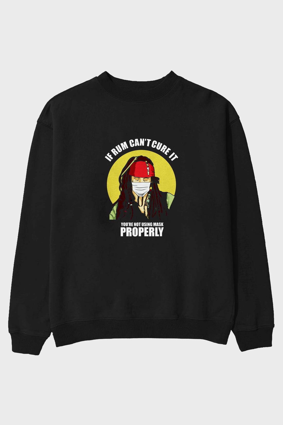 Pirates Maker Ön Baskılı Oversize Sweatshirt Erkek Kadın Unisex