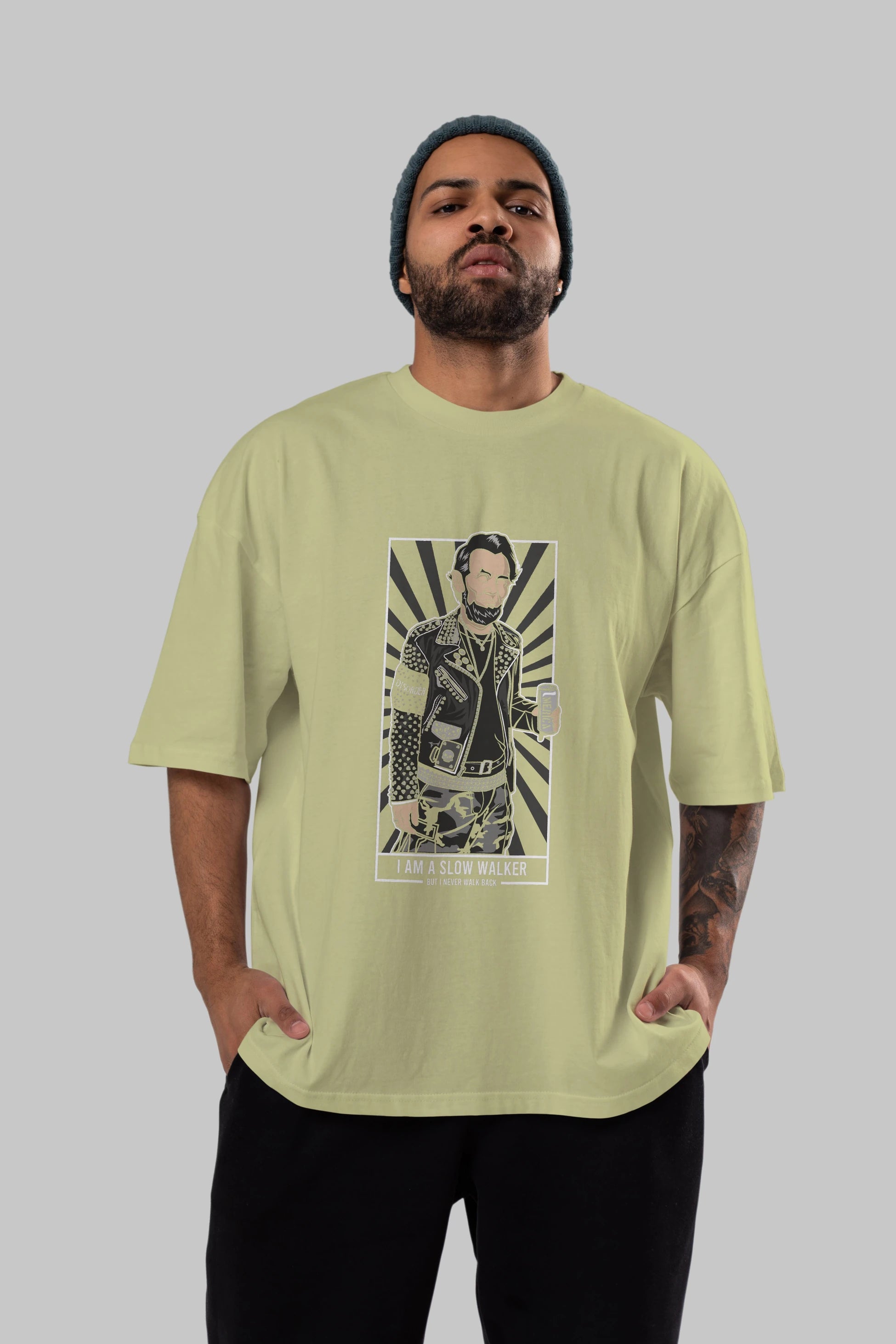 Lincoln Street Punk Ön Baskılı Oversize t-shirt Erkek Kadın Unisex %100 Pamuk tişort
