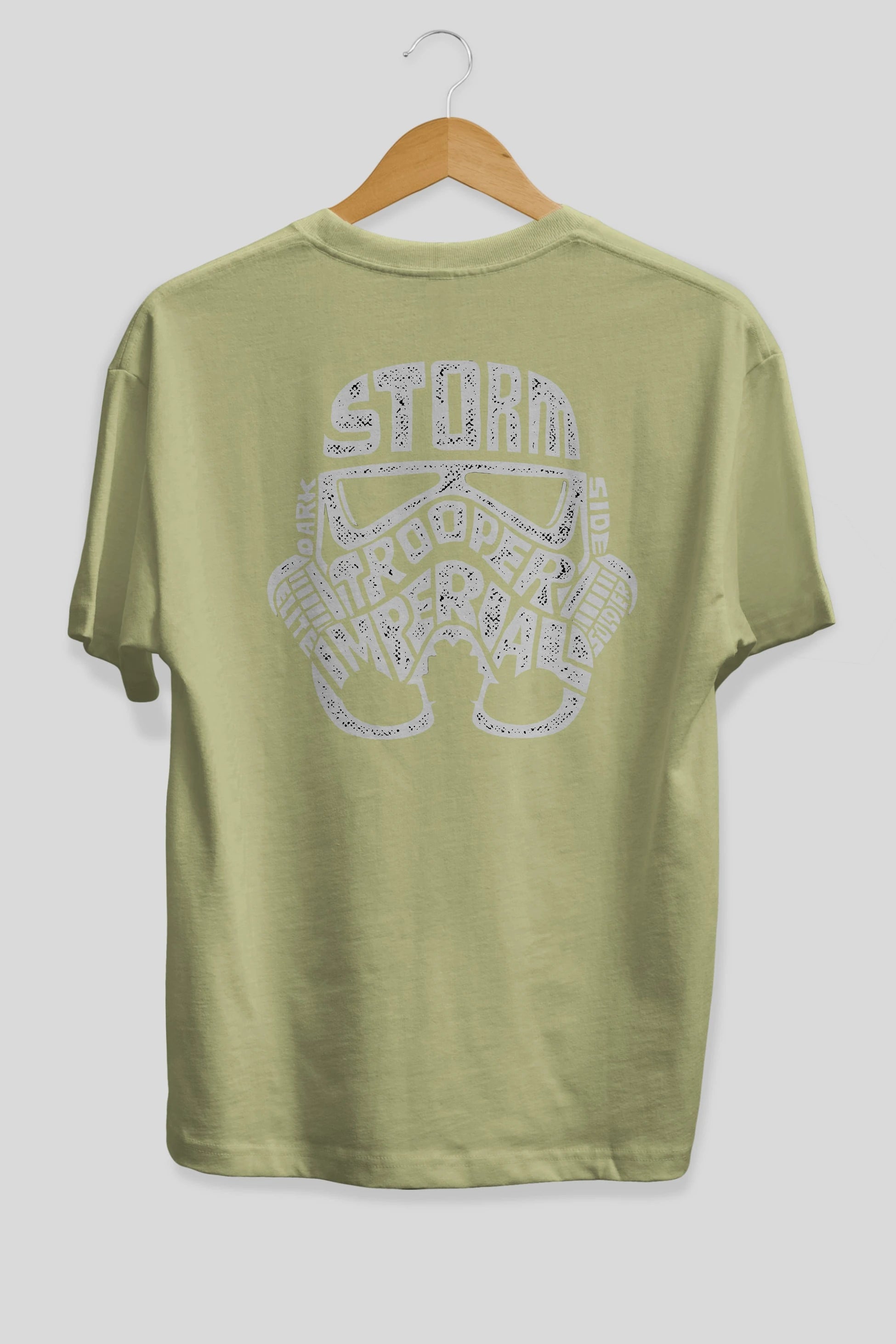 Storm Trooper Arka Baskılı Oversize t-shirt %100 pamuk Erkek Kadın Unisex