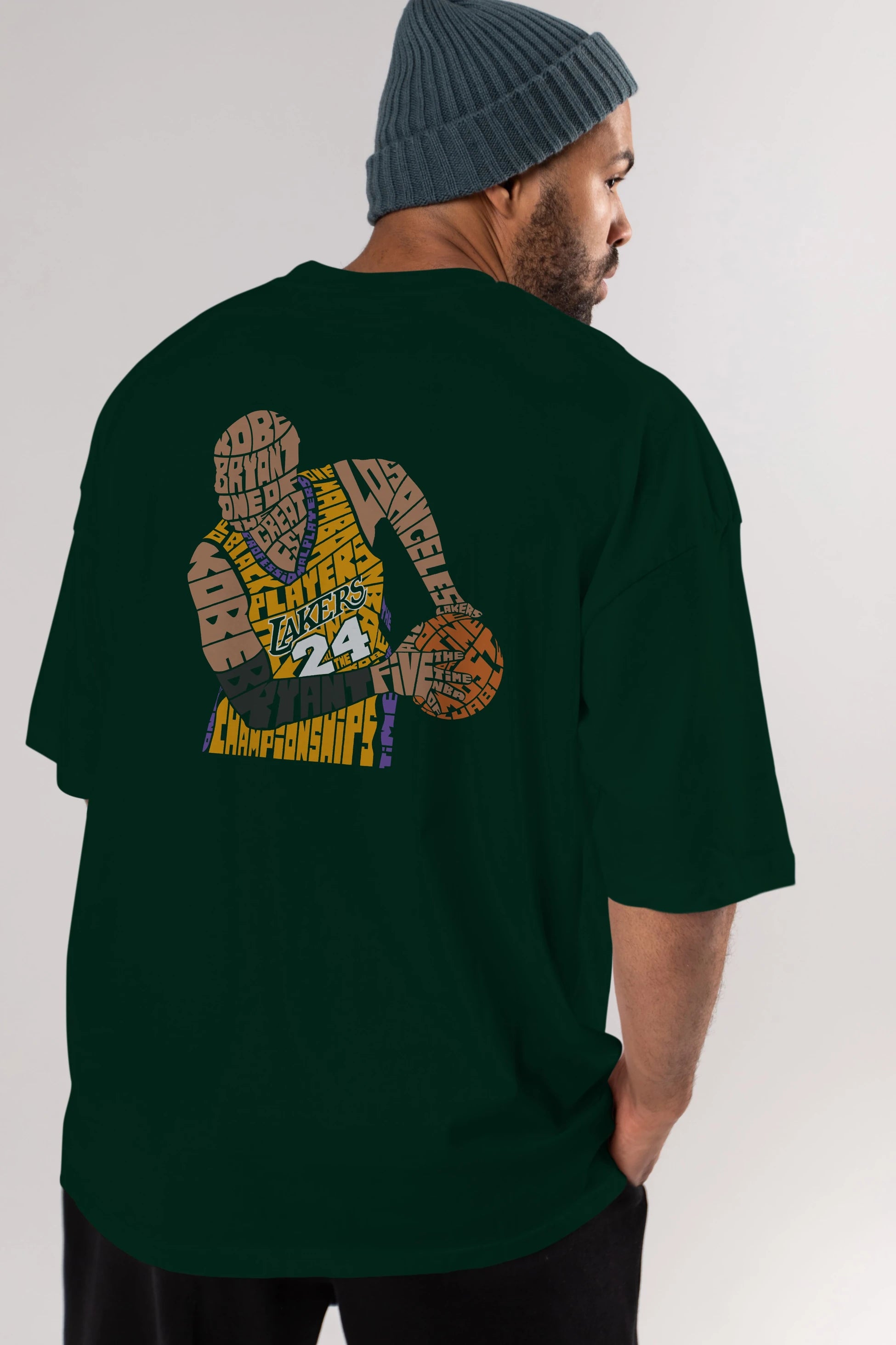 Kobe Bryant Arka Baskılı Oversize t-shirt %100 pamuk Erkek Kadın Unisex