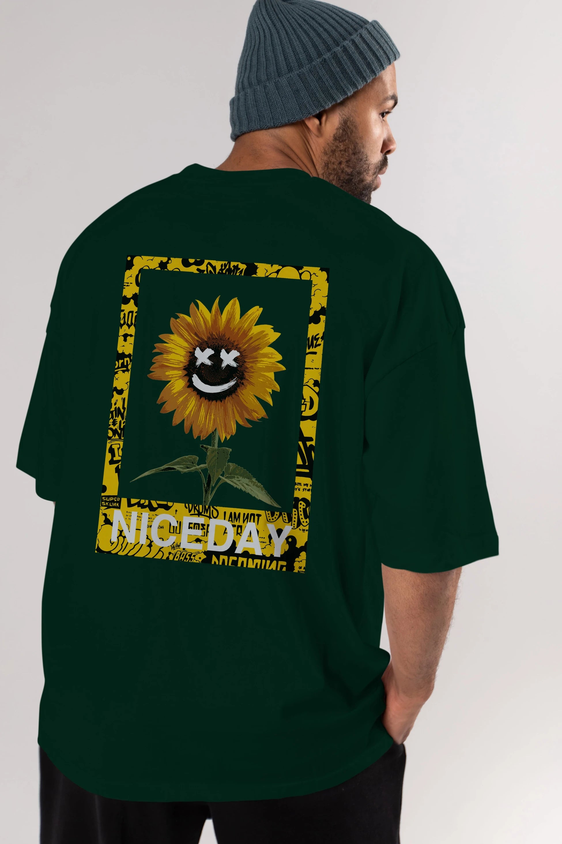 Niceday Streewear Arka Baskılı Oversize t-shirt Erkek Kadın Unisex