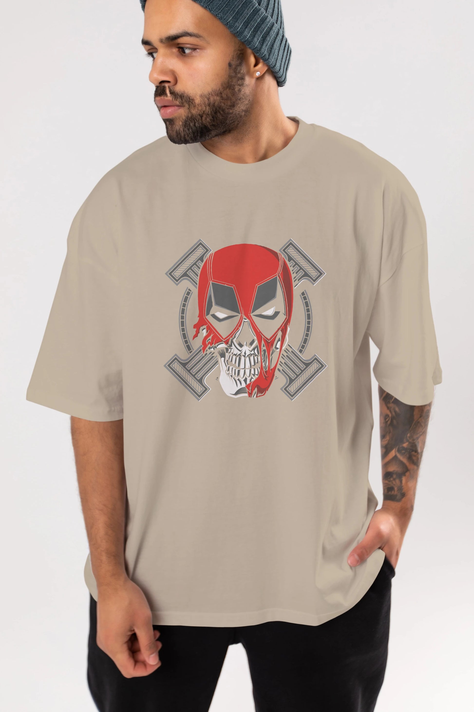 Deadpool (7) Ön Baskılı Oversize t-shirt Erkek Kadın Unisex %100 Pamuk Bisiklet Yaka tişort