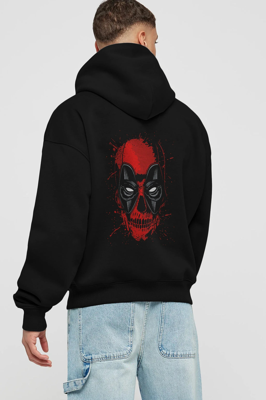 Deadpool (3) Arka Baskılı Hoodie Oversize Kapüşonlu Sweatshirt Erkek Kadın Unisex