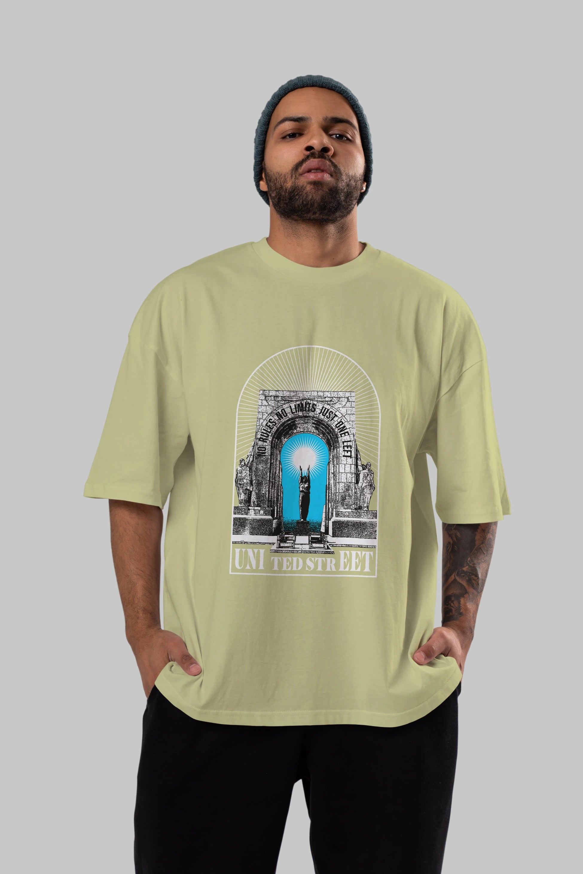 No Rules No Limits Ön Baskılı Oversize t-shirt Erkek Kadın Unisex