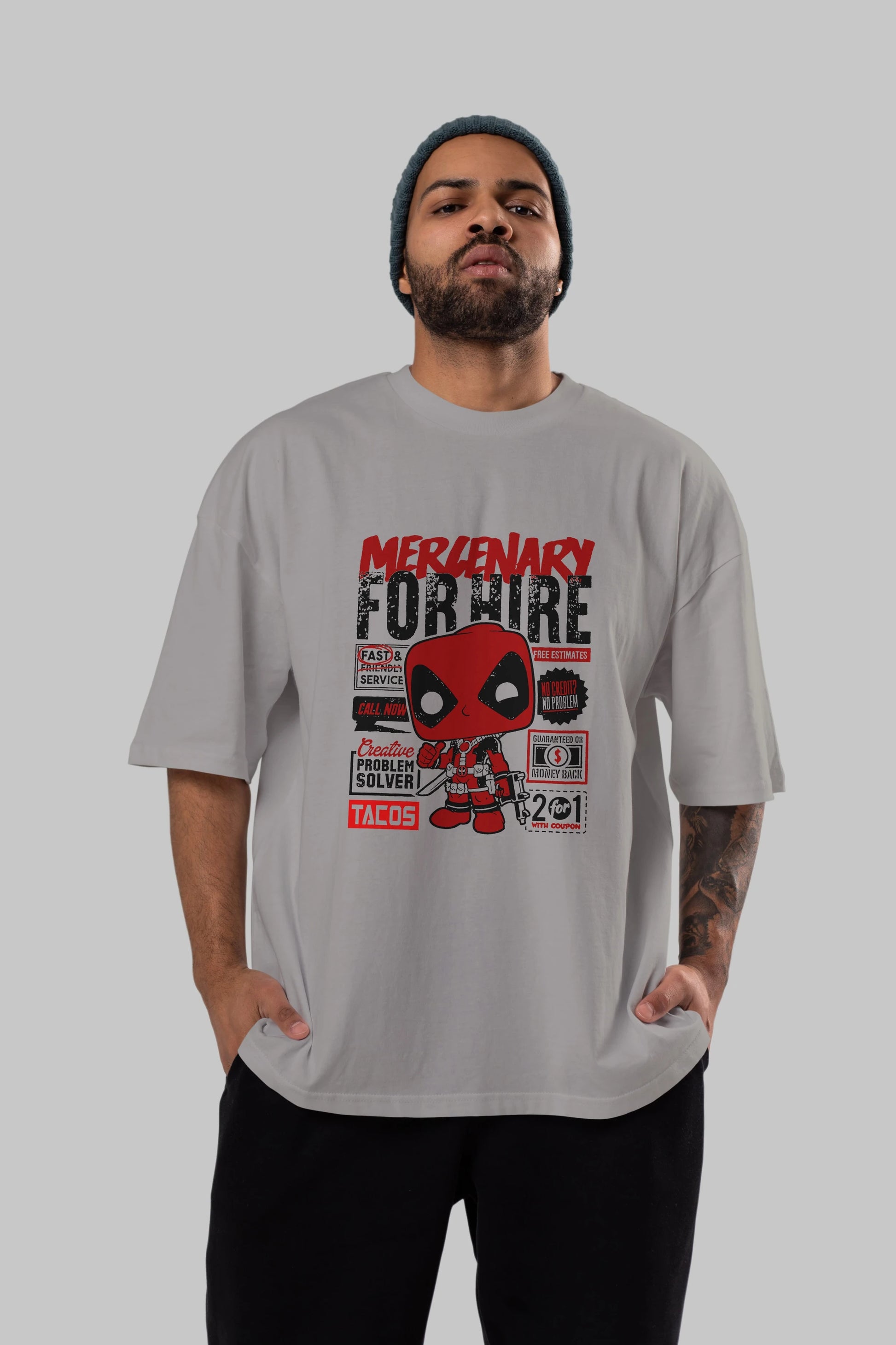Deadpool (18) Ön Baskılı Oversize t-shirt Erkek Kadın Unisex %100 Pamuk Bisiklet Yaka tişort