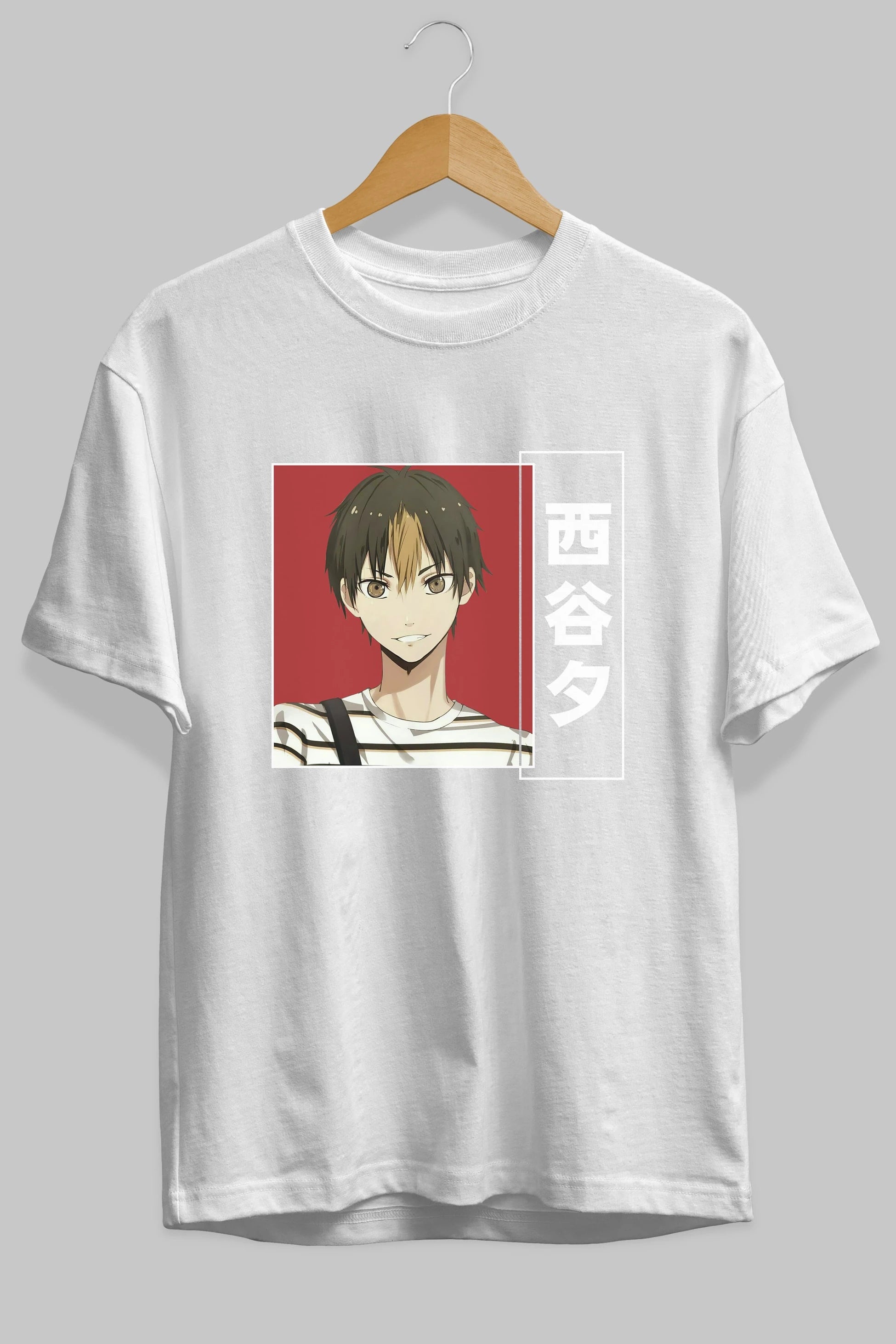 Yuu Nishinoya 1 Anime Ön Baskılı Oversize t-shirt %100 pamuk Erkek Kadın Unisex
