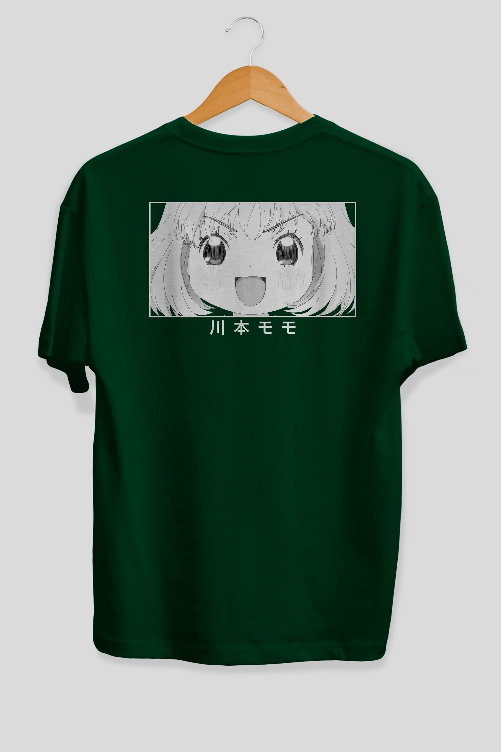 Momo Kawamoto 1 Anime Arka Baskılı Oversize t-shirt Erkek Kadın Unisex
